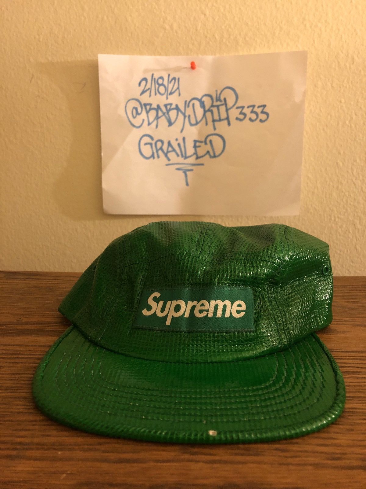 Supreme hat green online