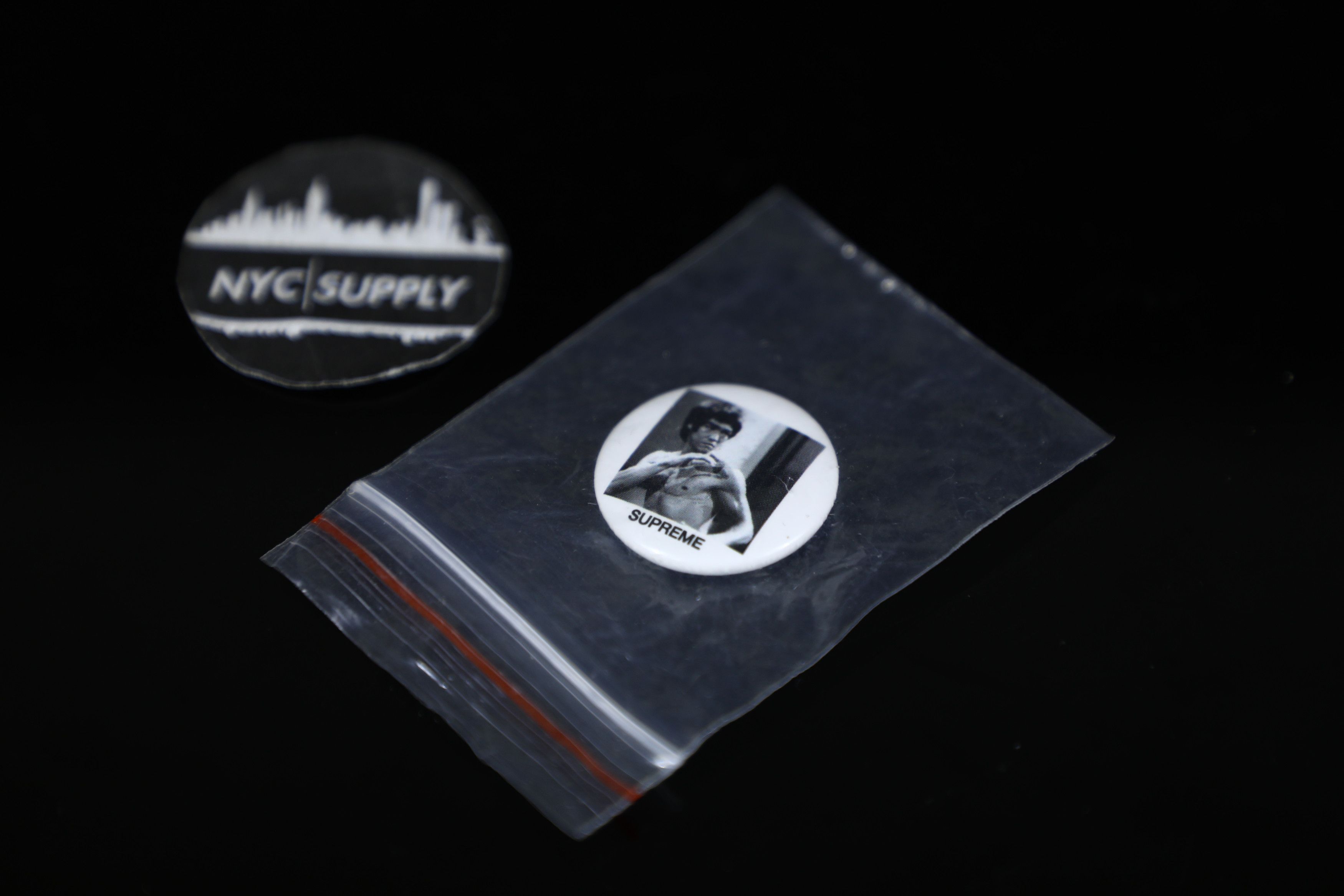 Supreme FW13 Supreme Bruce Lee Button Pin White | Grailed