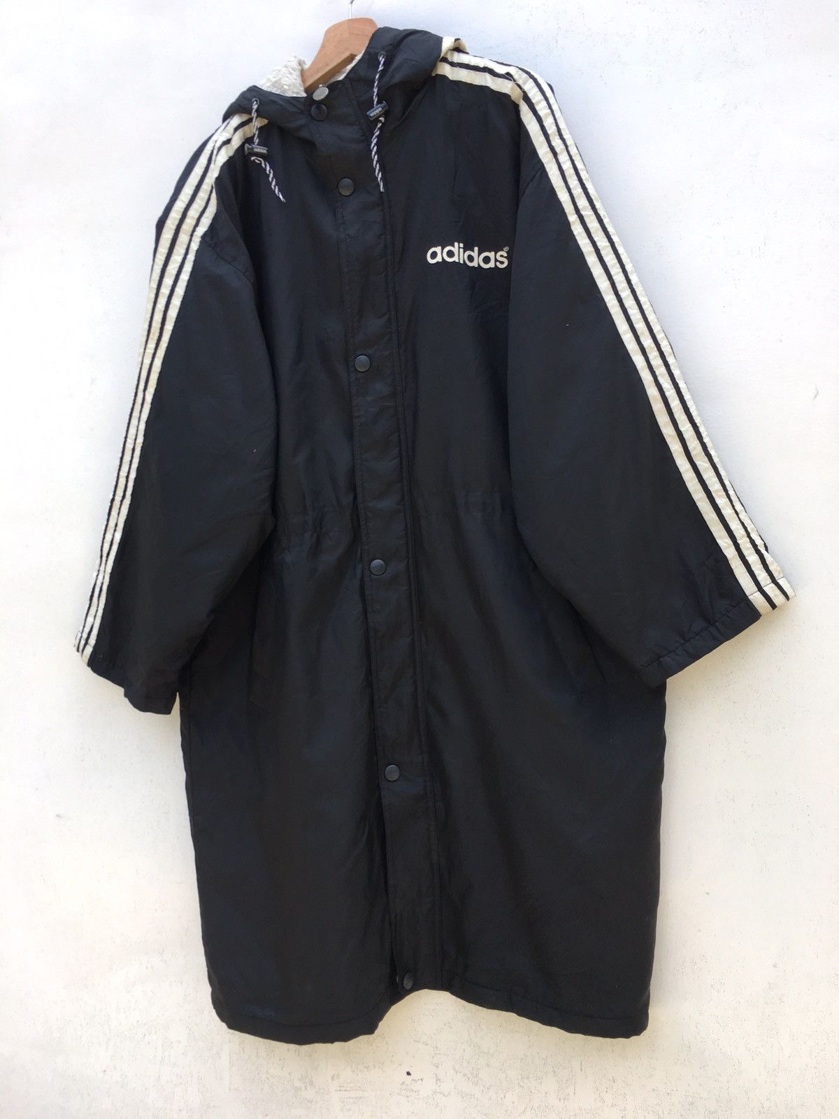 Adidas Vintage Adidas 3 Line Biglogo Puffed Hoodie Size US XL / EU 56 / 4 - 13 Thumbnail