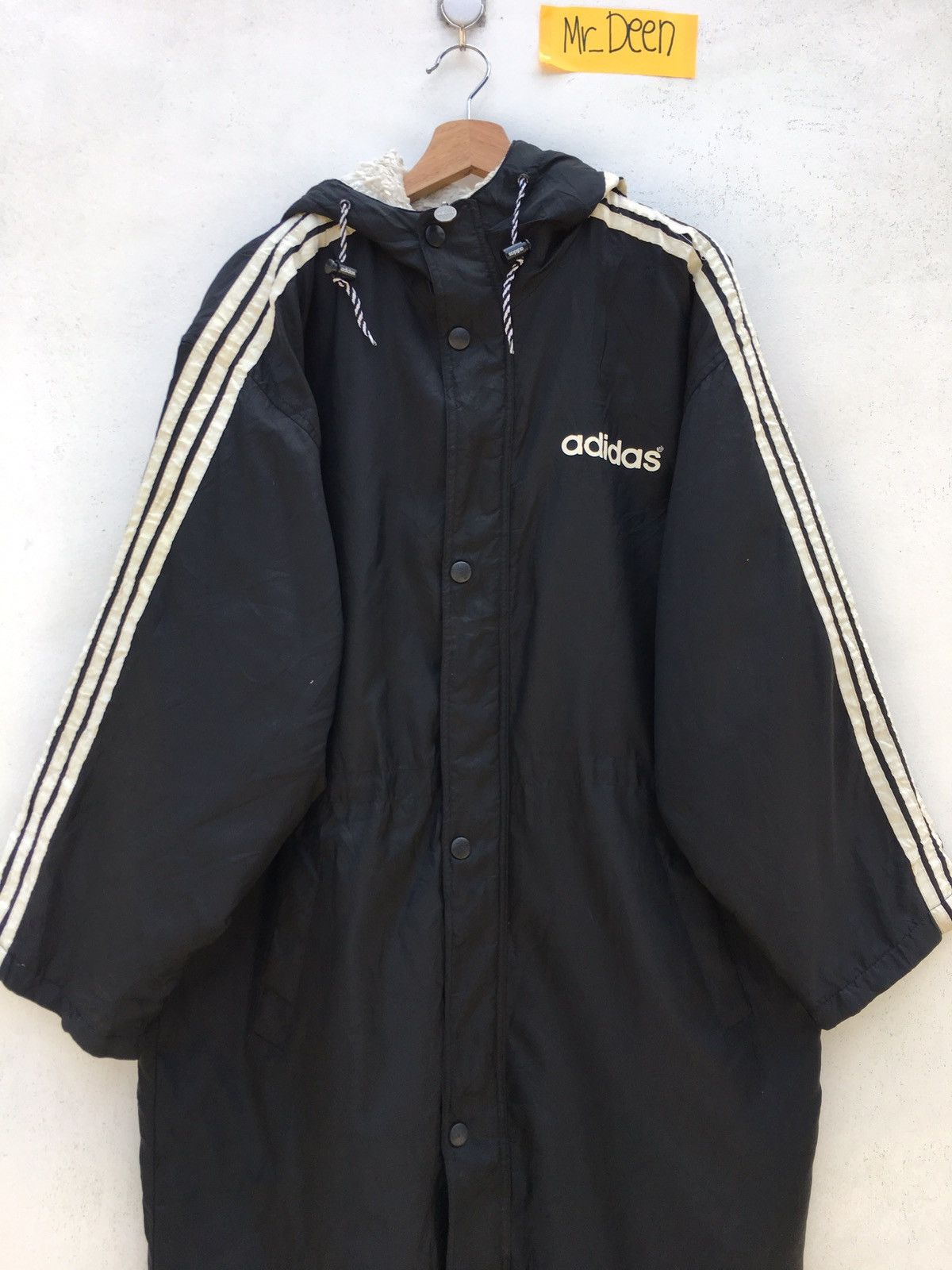 Adidas Vintage Adidas 3 Line Biglogo Puffed Hoodie Size US XL / EU 56 / 4 - 14 Thumbnail