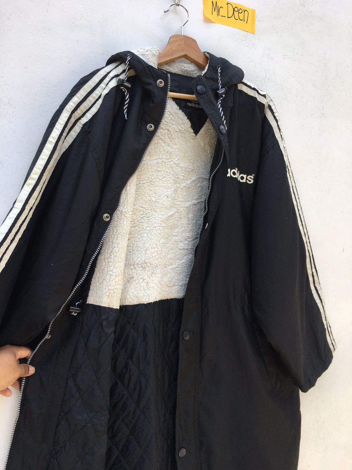 Adidas Vintage Adidas 3 Line Biglogo Puffed Hoodie Size US XL / EU 56 / 4 - 20 Thumbnail