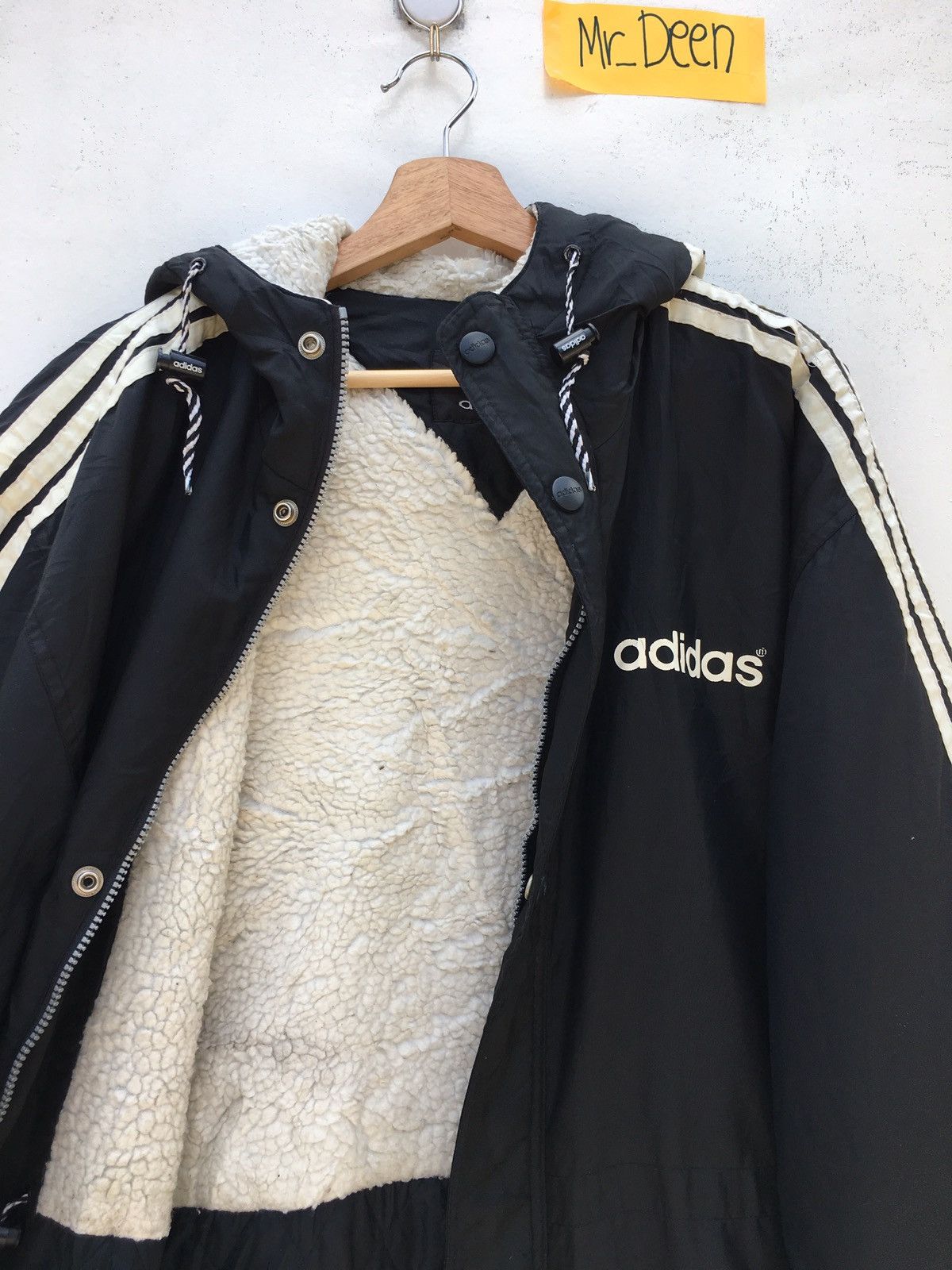 Adidas Vintage Adidas 3 Line Biglogo Puffed Hoodie Size US XL / EU 56 / 4 - 21 Thumbnail