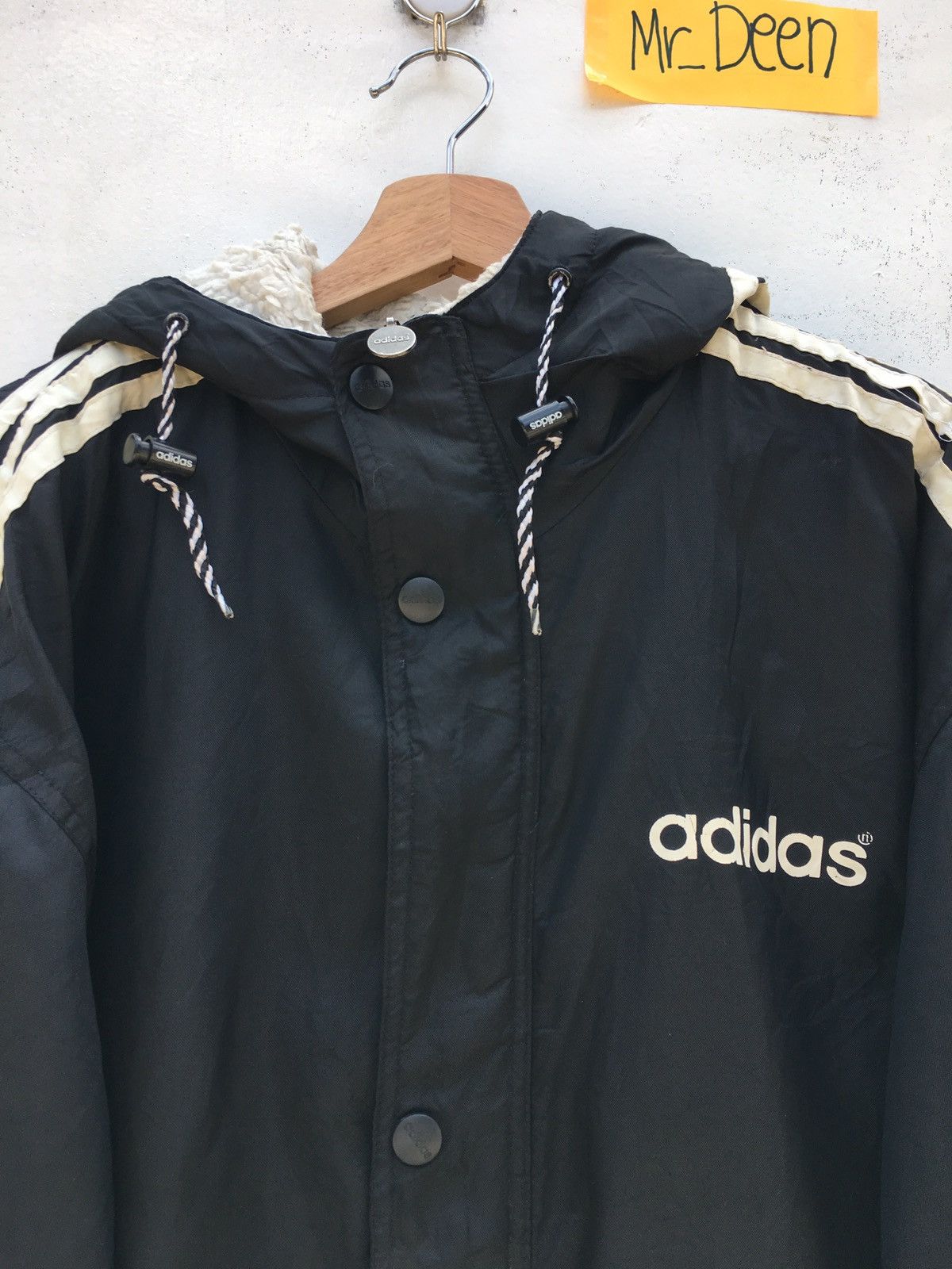 Adidas Vintage Adidas 3 Line Biglogo Puffed Hoodie Size US XL / EU 56 / 4 - 15 Thumbnail
