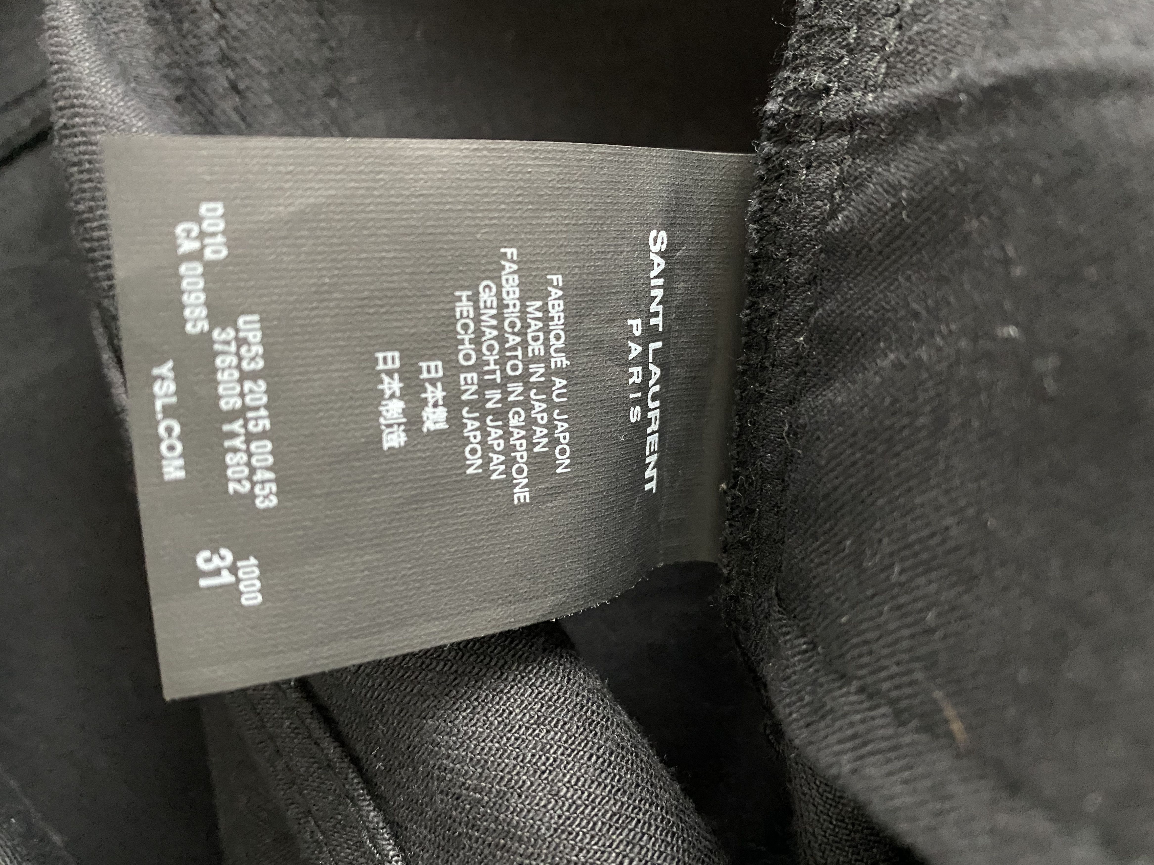Hedi Slimane × Saint Laurent Paris 2015 D02 in Black Denim Size US 31 - 4 Thumbnail
