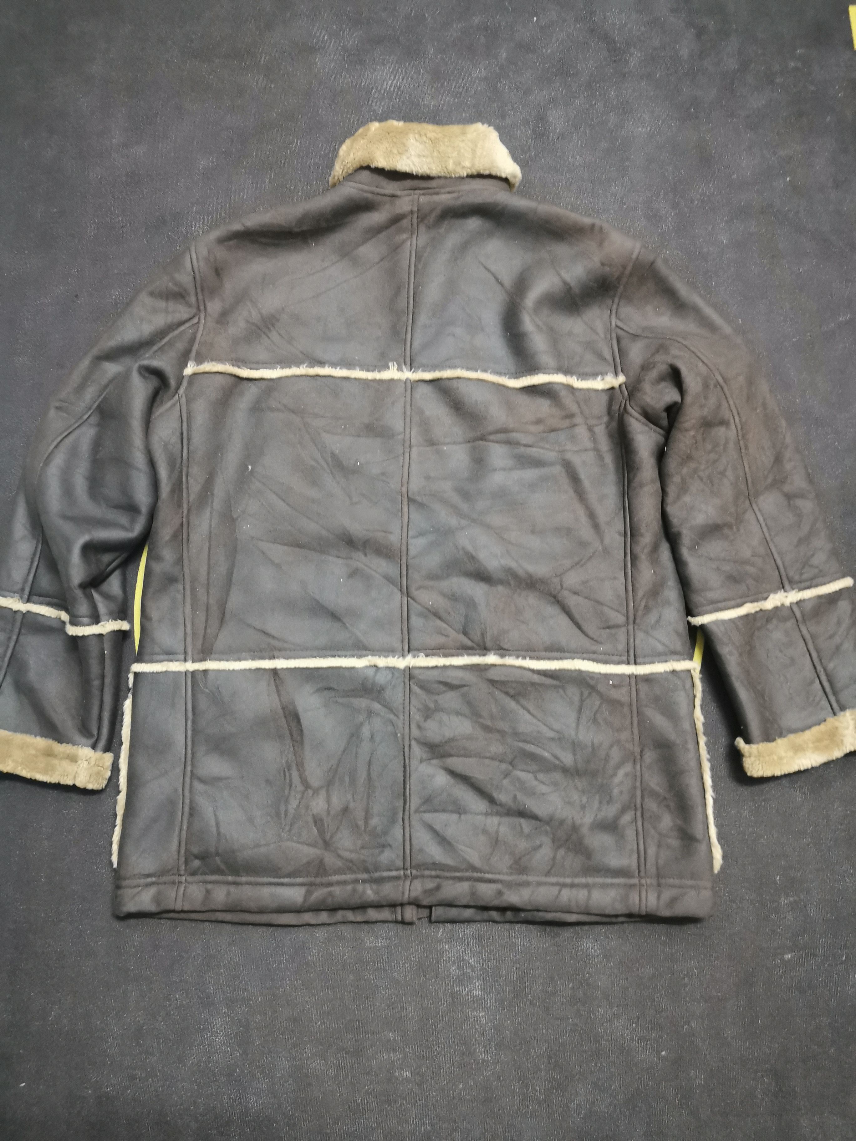 Kenzo Golf Shearling Bomber Leather Jacket