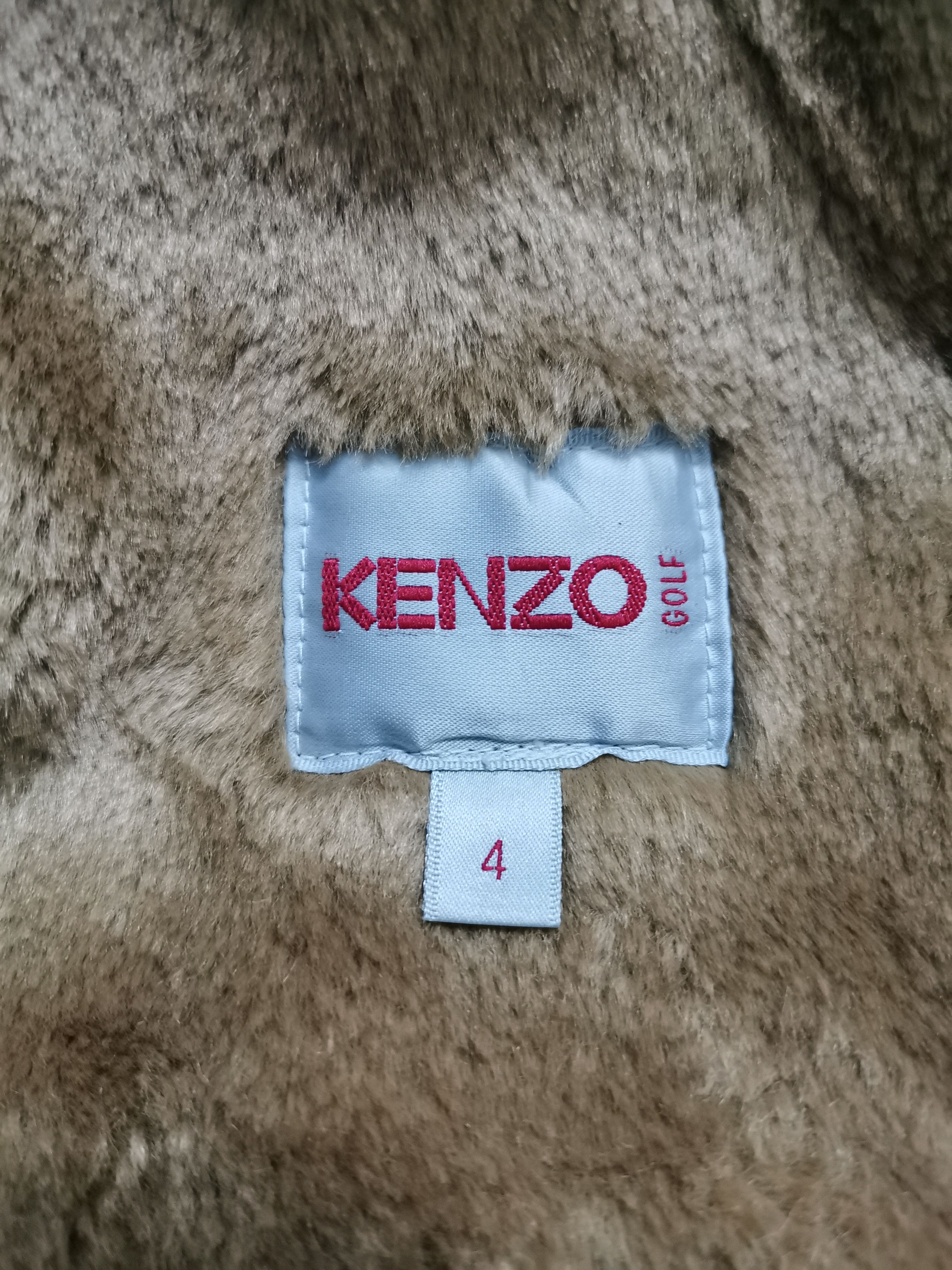 Kenzo Golf Shearling Bomber Leather Jacket