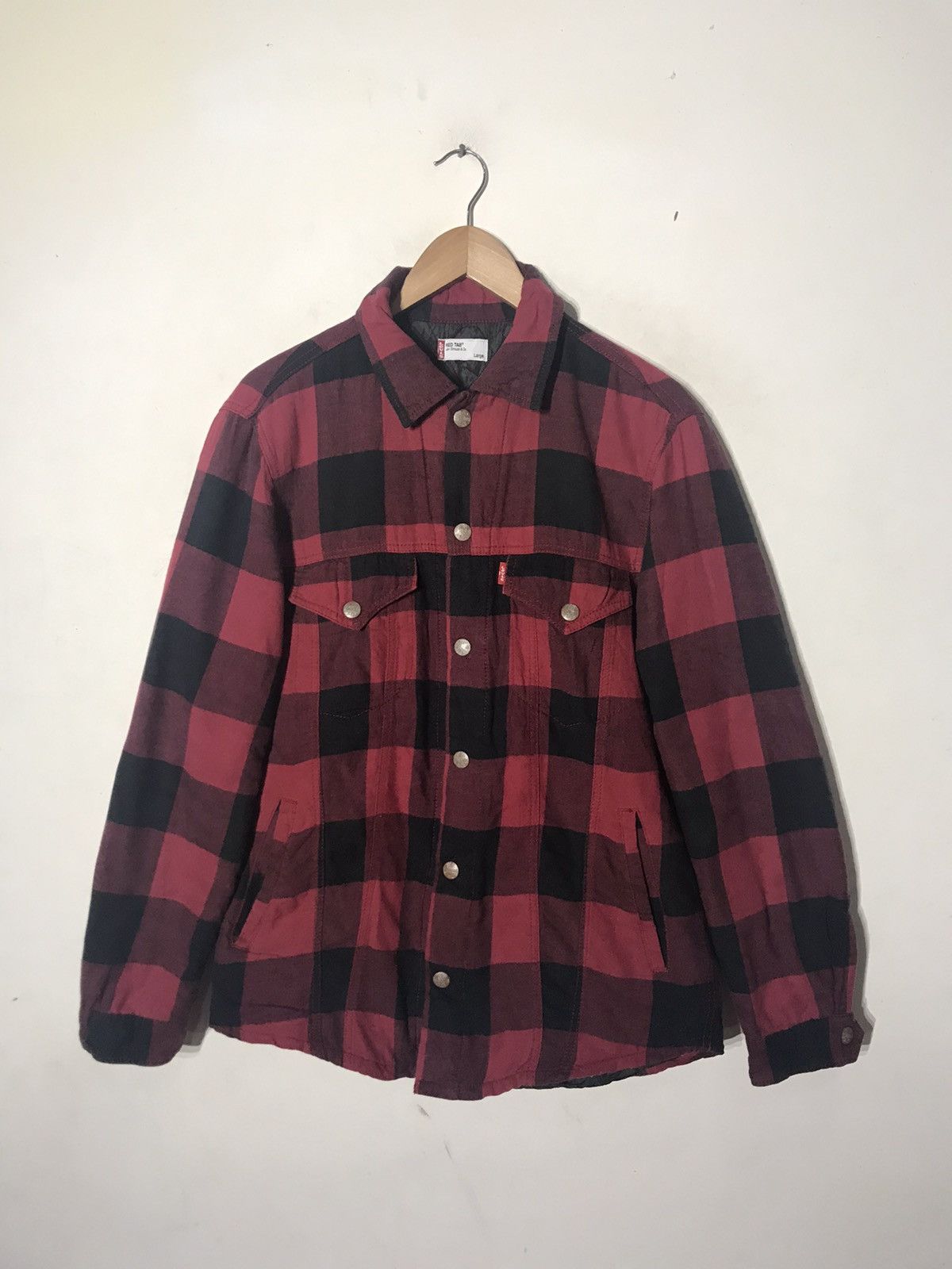 Levi's Levis Red Tab snap button flannel jacket Grailed