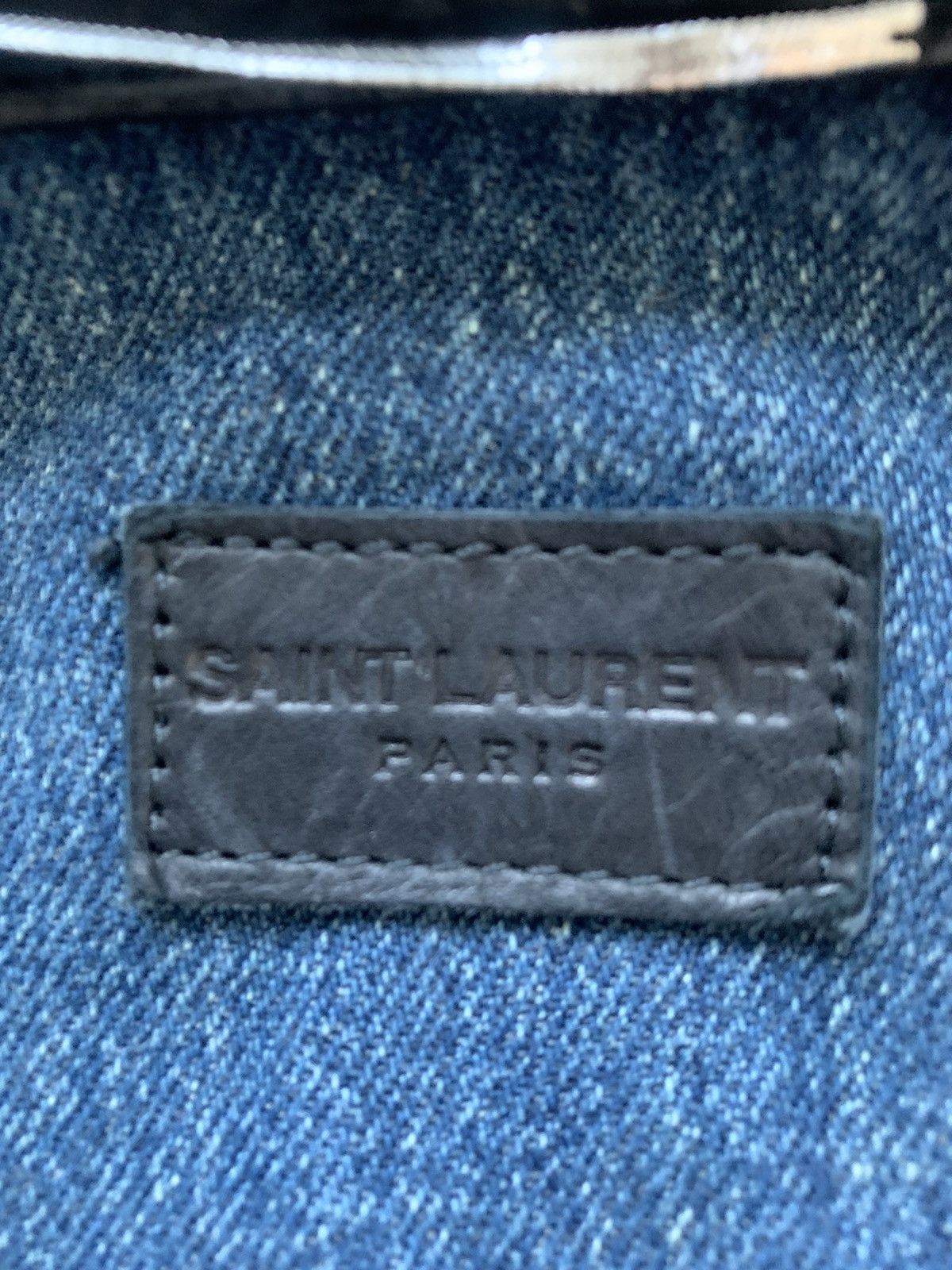 Saint Laurent Paris Saint Laurent Denim Jacket, Jean, Jeans with leather Size US M / EU 48-50 / 2 - 3 Thumbnail