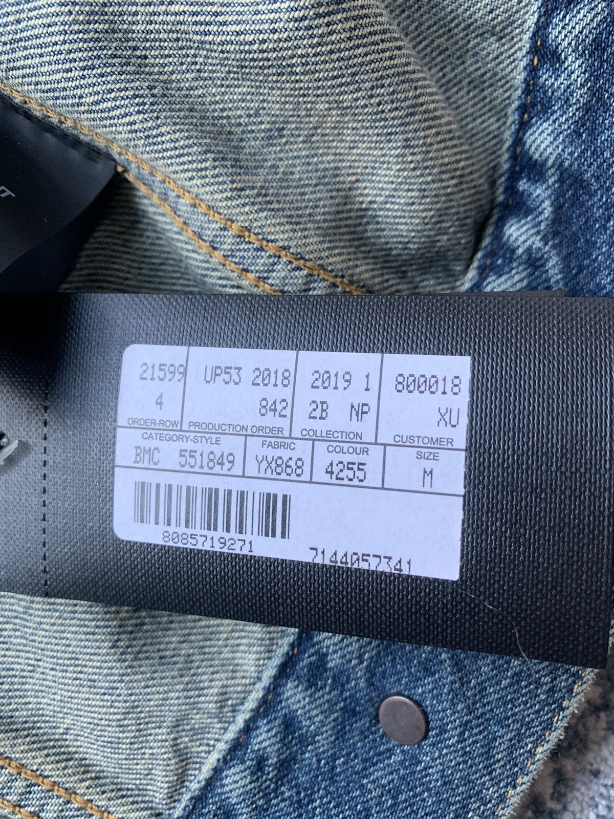 Saint Laurent Paris Saint Laurent Denim Jacket, Jean, Jeans with leather Size US M / EU 48-50 / 2 - 5 Thumbnail