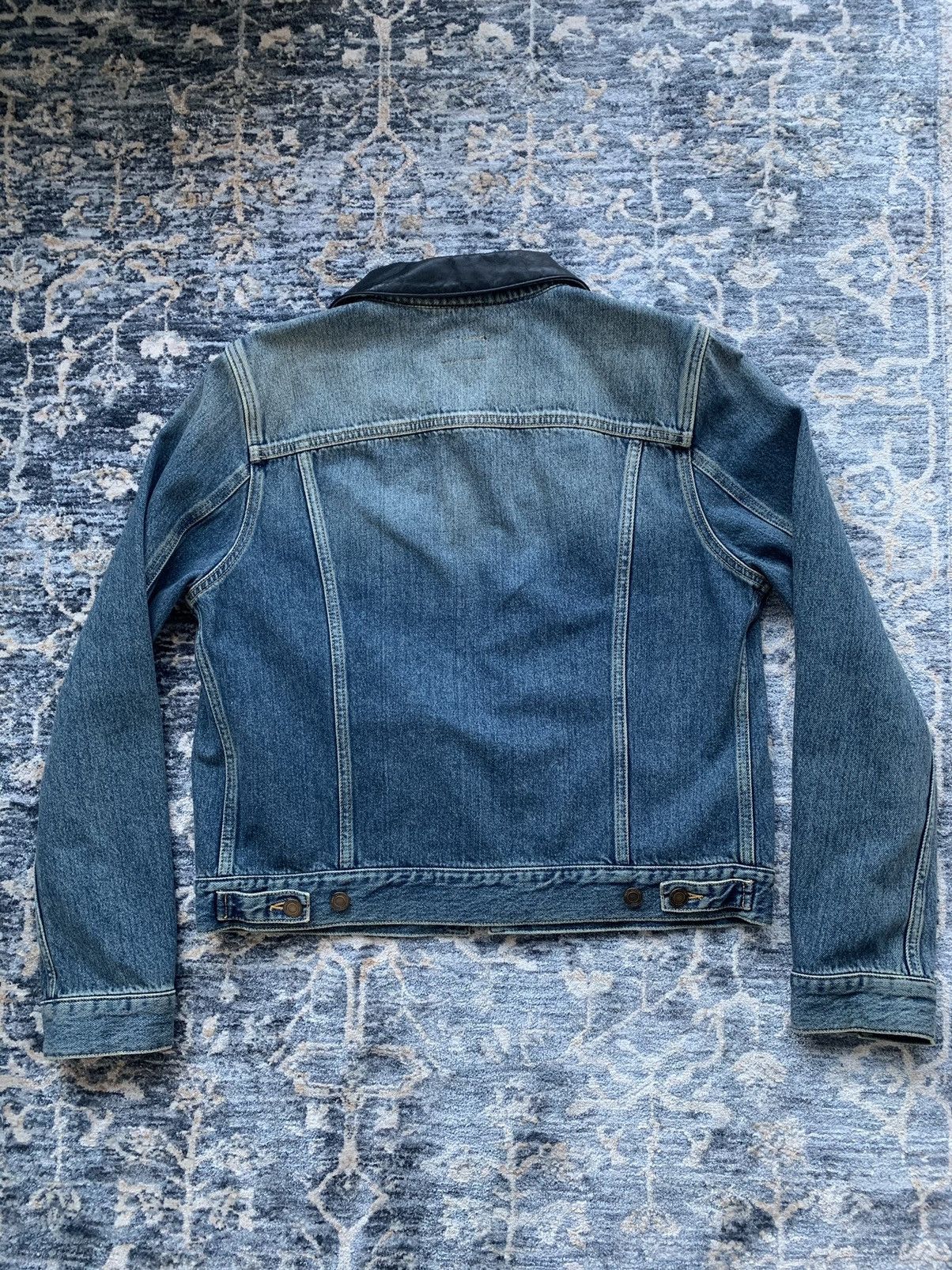Saint Laurent Paris Saint Laurent Denim Jacket, Jean, Jeans with leather Size US M / EU 48-50 / 2 - 2 Thumbnail