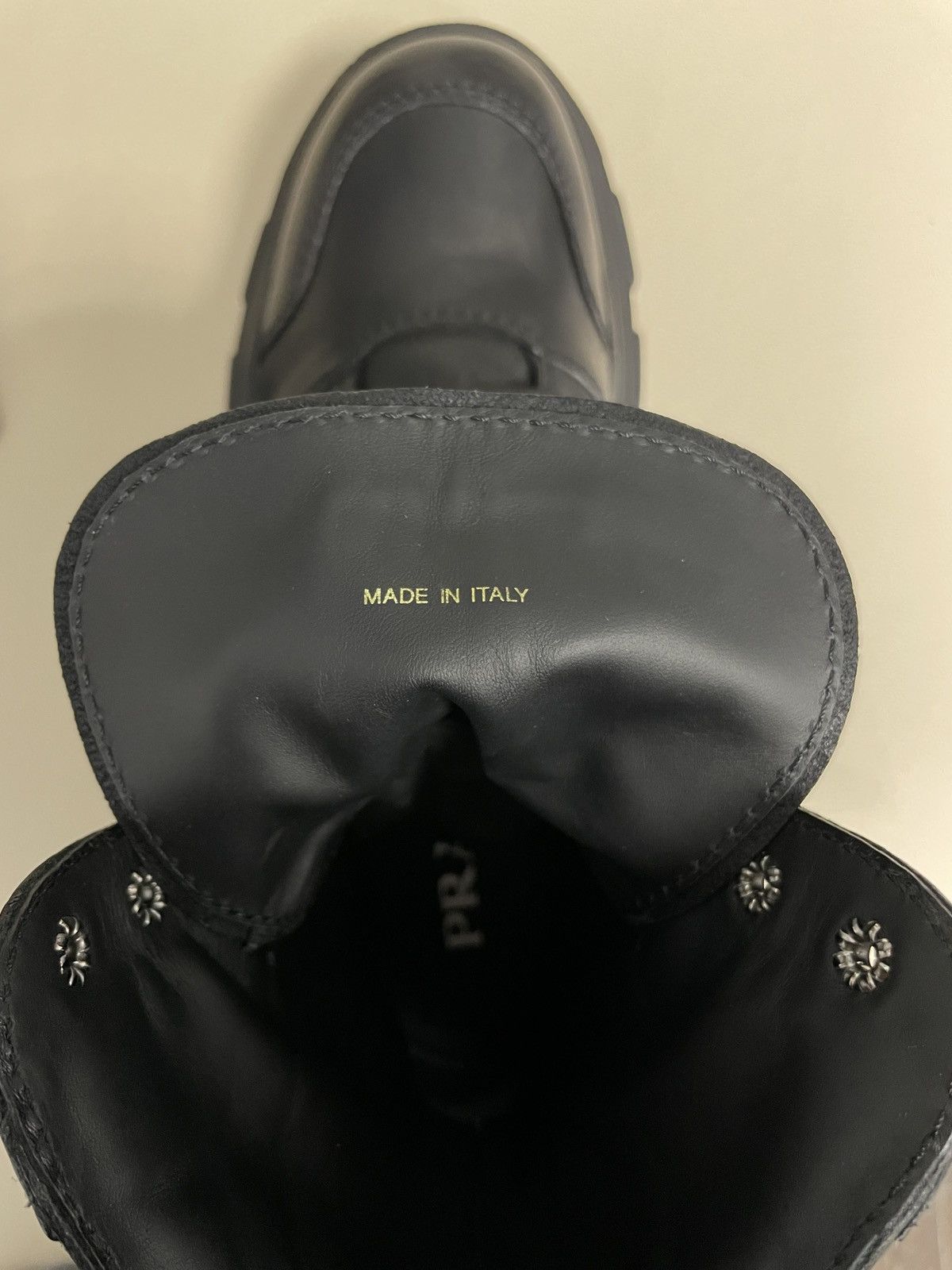 Prada Prada Leather Chunky Sole Combat Boots Size US 7 / EU 40 - 18 Thumbnail