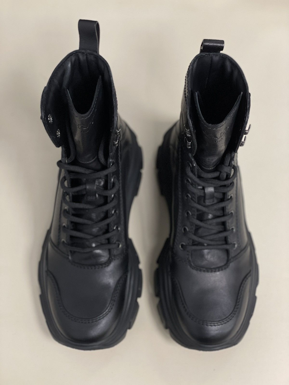 Prada Prada Leather Chunky Sole Combat Boots Size US 7 / EU 40 - 2 Thumbnail
