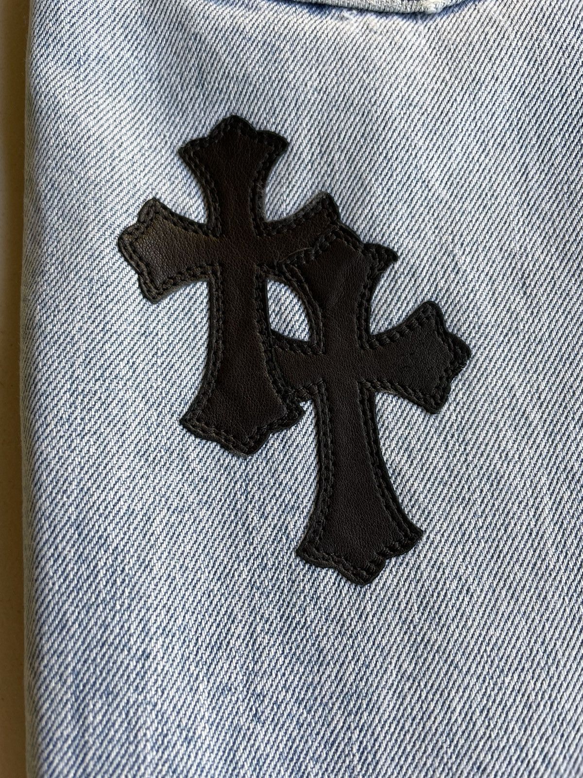 Chrome Hearts Chrome Hearts Levi's Cross Patchwork Denim Washed Blue Size US 28 / EU 44 - 12 Thumbnail