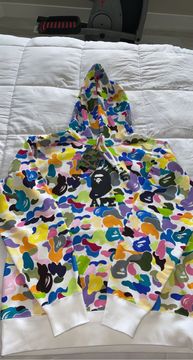 Bape clearance rainbow hoodie