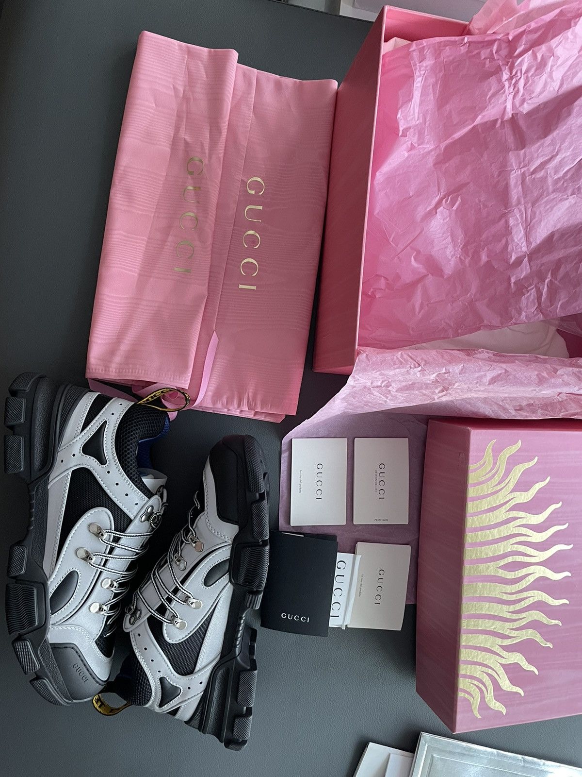 Gucci Limited Edition Gucci Runway Flashtrek Reflective Sneaker Size US 10 / EU 43 - 16 Thumbnail