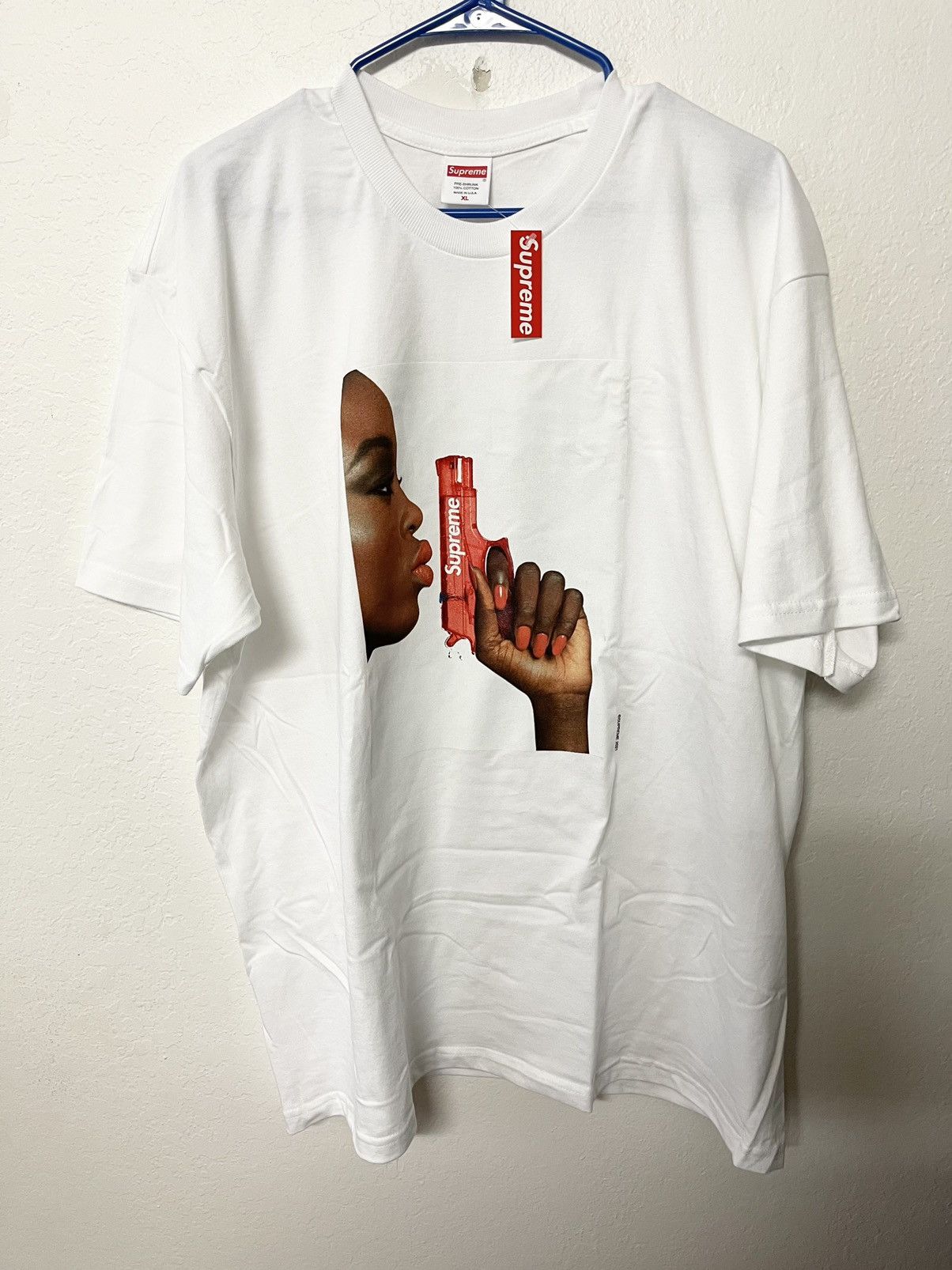 Supreme Supreme SS21 Water Pistol Tee White Size XL | Grailed