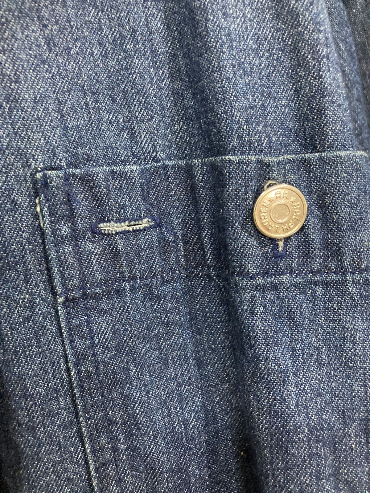 Polo Ralph Lauren RRL Double RL Ralph Lauren Indigo Denim Work Shirt M Size US M / EU 48-50 / 2 - 10 Thumbnail
