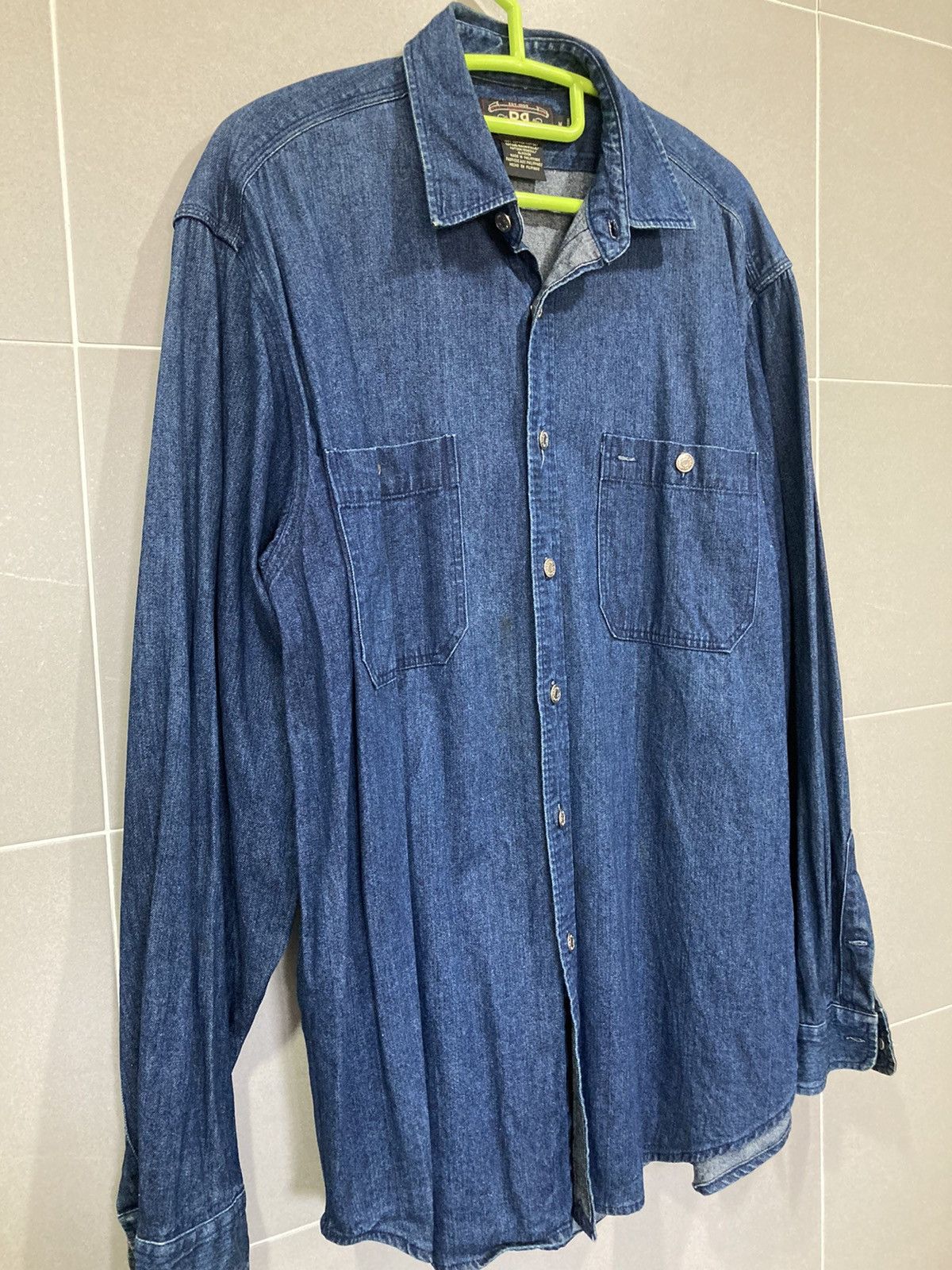 Polo Ralph Lauren RRL Double RL Ralph Lauren Indigo Denim Work Shirt M Size US M / EU 48-50 / 2 - 3 Thumbnail