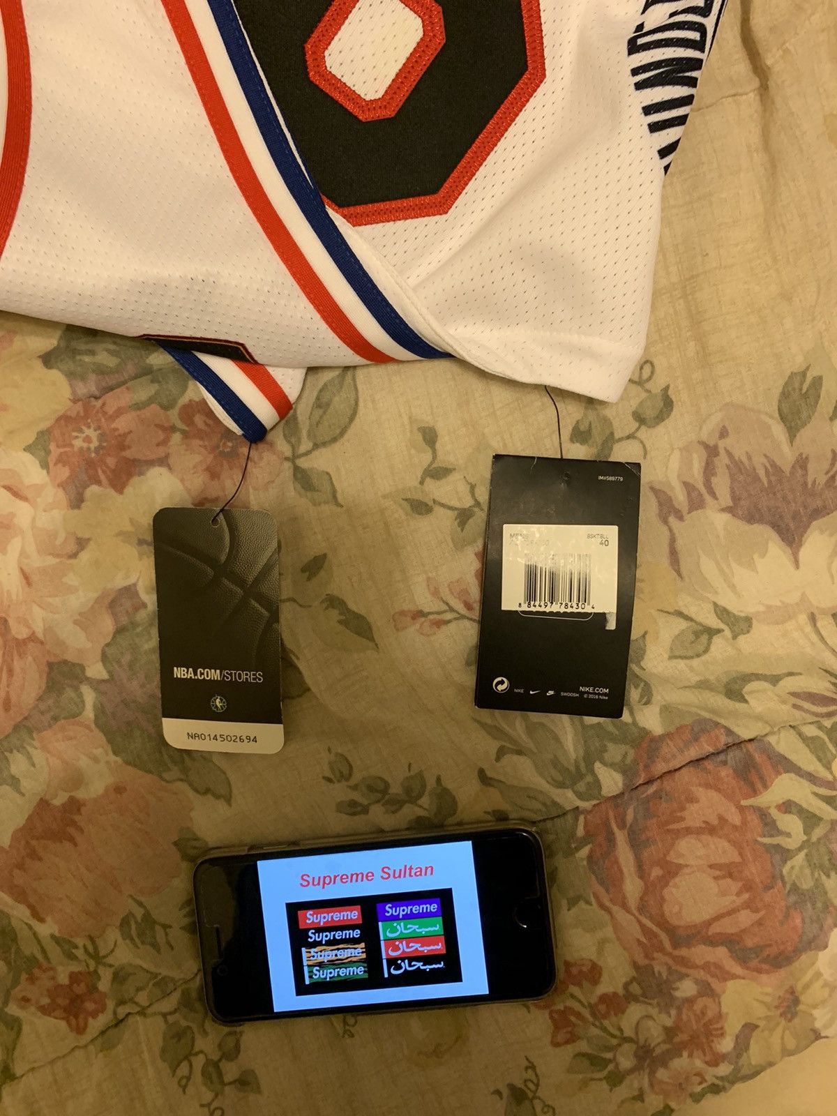 NBA × Nike × Supreme DSWT Supreme Nike NBA Basketball Jersey White Size Small Size US S / EU 44-46 / 1 - 10 Thumbnail