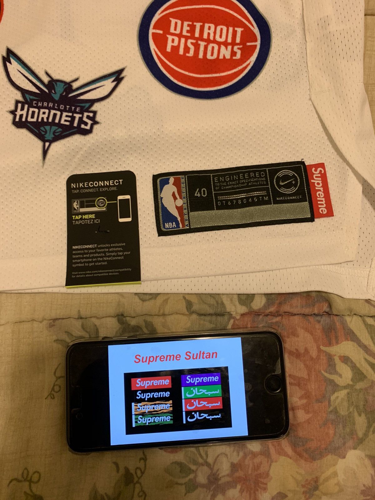 NBA × Nike × Supreme DSWT Supreme Nike NBA Basketball Jersey White Size Small Size US S / EU 44-46 / 1 - 6 Thumbnail