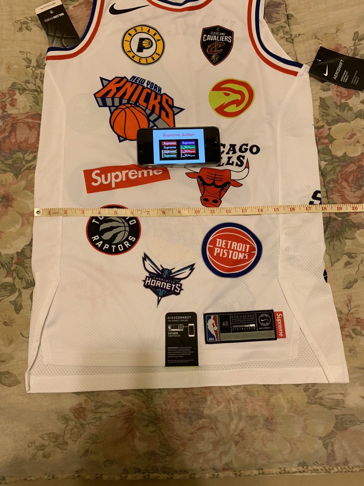 NBA × Nike × Supreme DSWT Supreme Nike NBA Basketball Jersey White Size Small Size US S / EU 44-46 / 1 - 4 Thumbnail