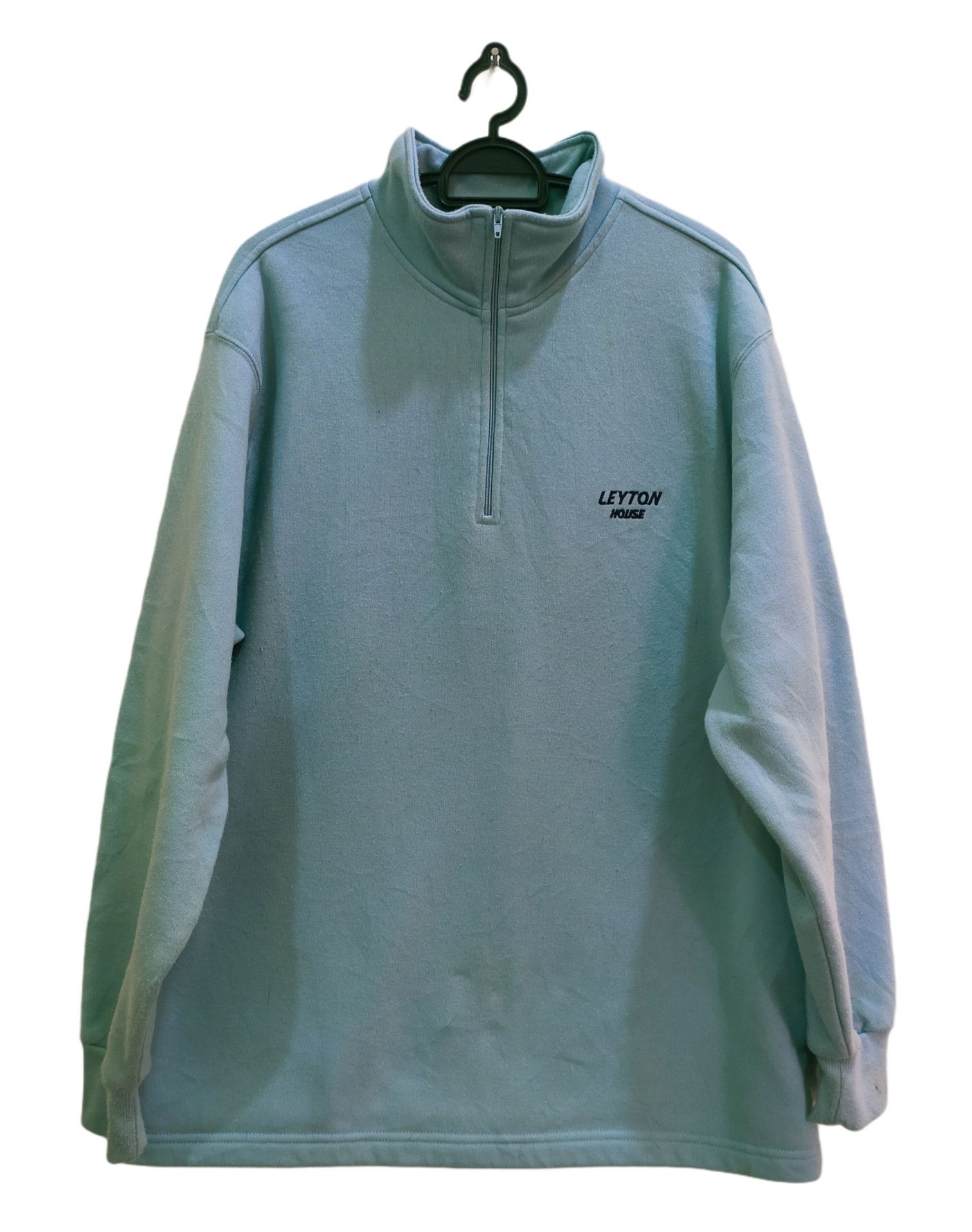 Vintage Leyton House Embroidery Quarter Zip Sweatshirt