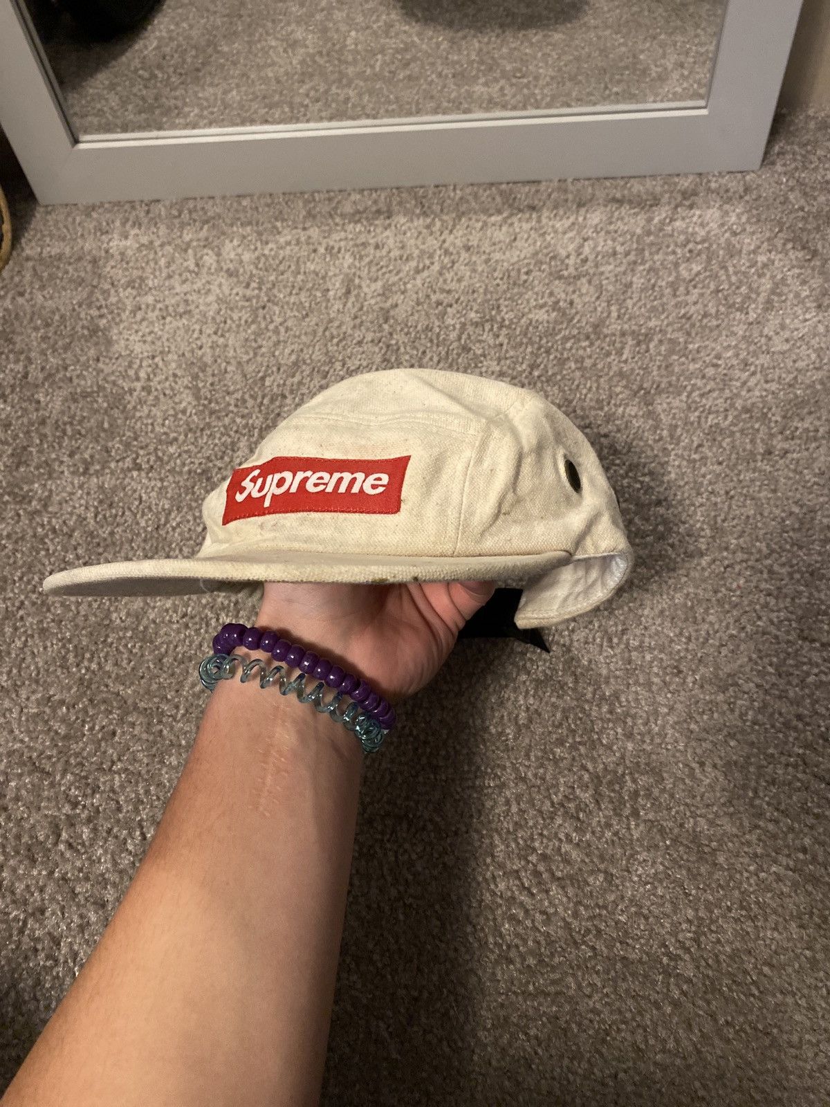 Supreme supreme canvas hat tan Grailed