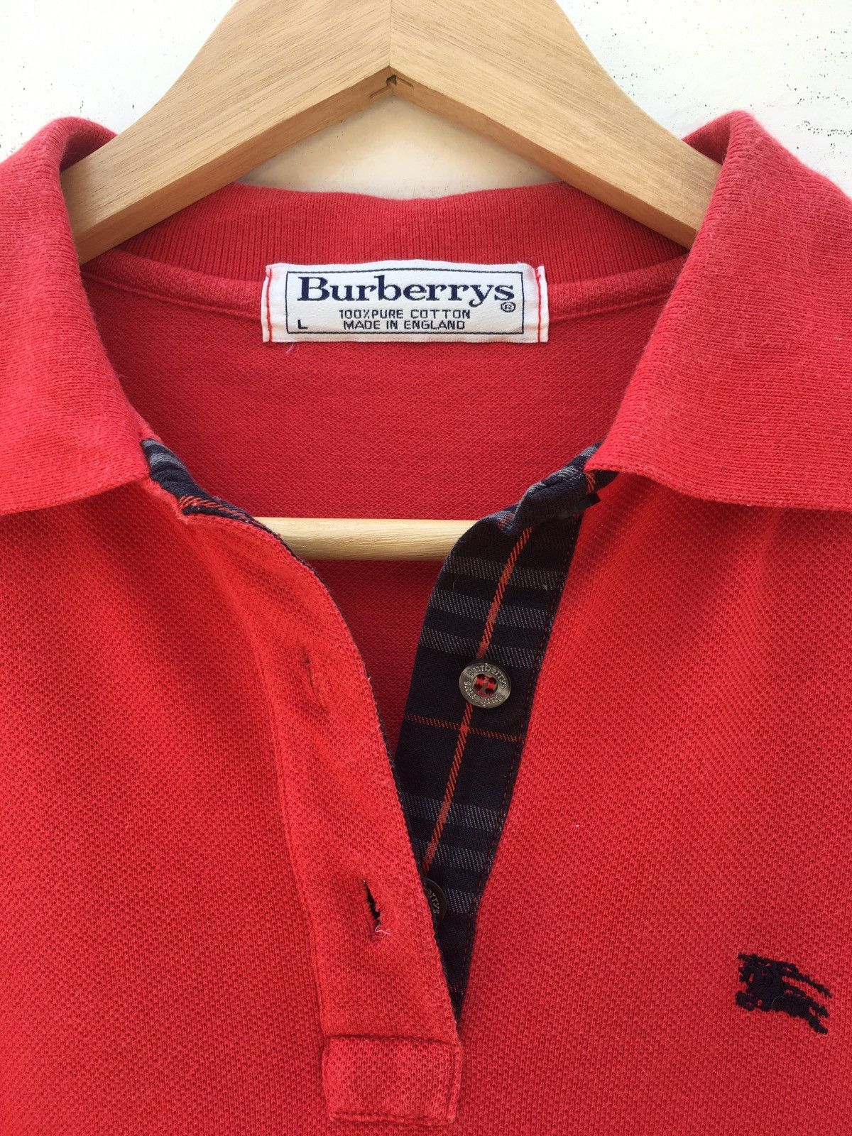 Burberry Vintage Burberry Polo Checkered Tshirt Size US S / EU 44-46 / 1 - 5 Thumbnail