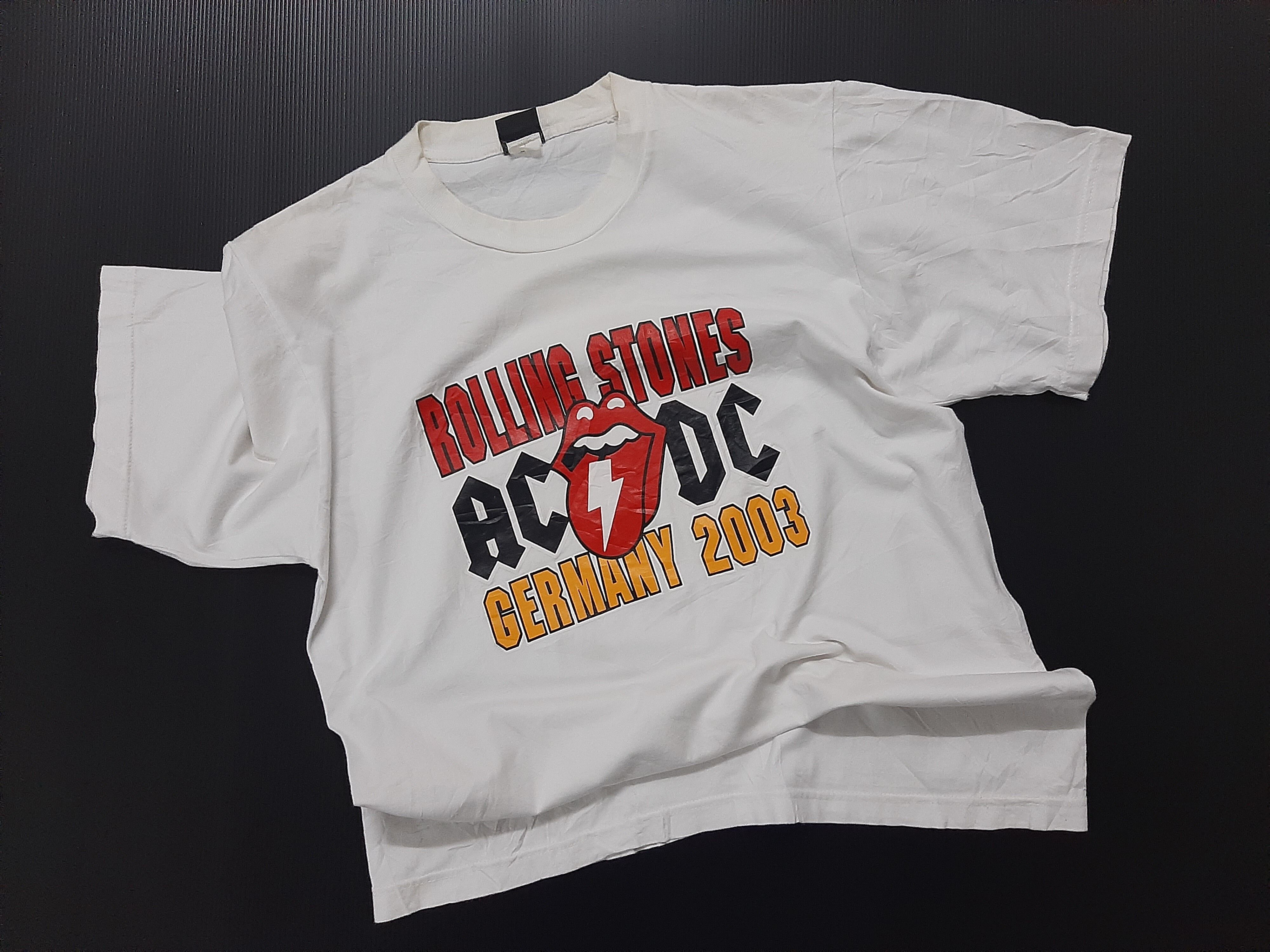 The Rolling Stones Last drop - The Rolling Stones X ACDC 2003 Germany band  tee | Grailed