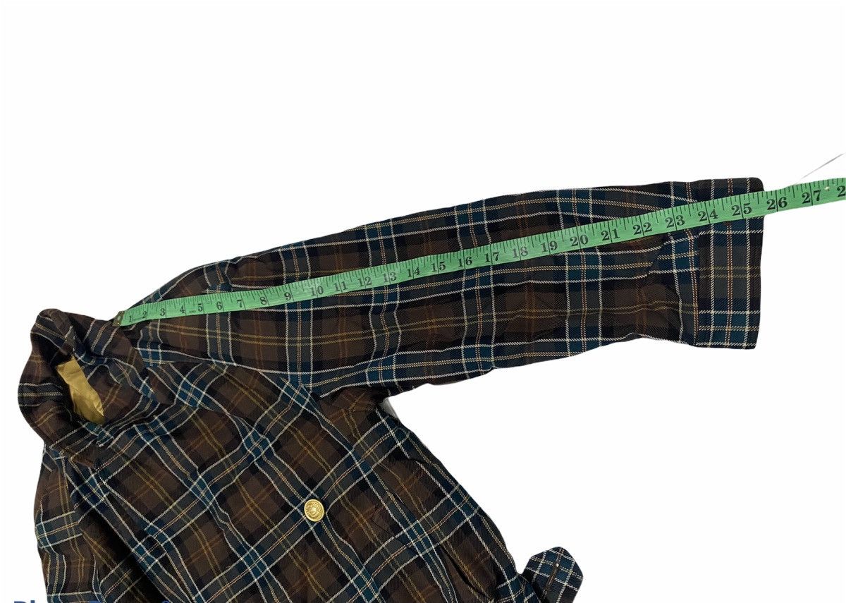 Burberry 90's nova check tartan wool Asymmetrical gold button jacket Size US S / EU 44-46 / 1 - 14 Thumbnail