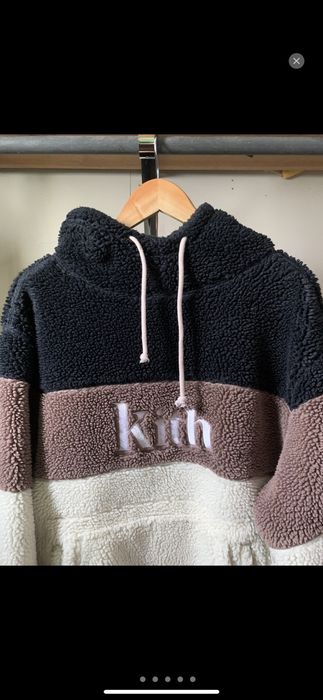 Kith Kith double pocket sherpa hoodie mauve | Grailed