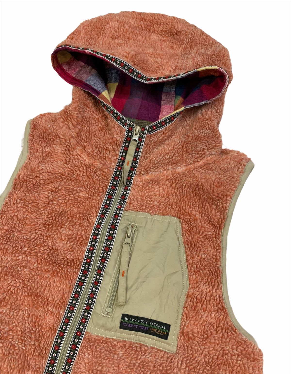 Japanese Cube Sugar Heavy Duty Material Sherpa Vest Jacket