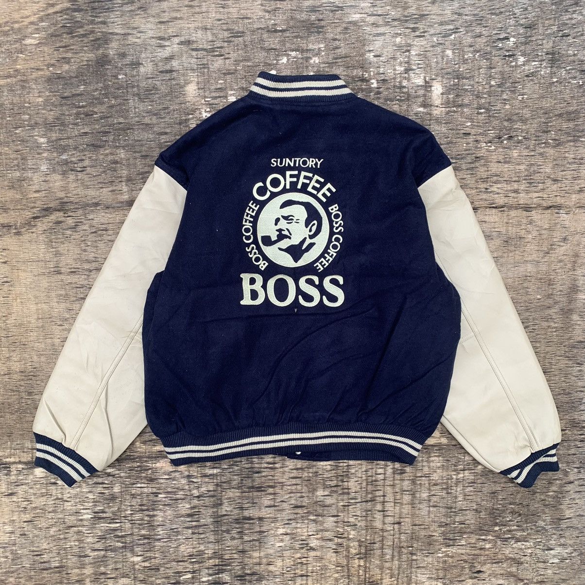 Other 🔥Vintage Suntory design Coffee Boss Leather Varsity Jacket Size US L / EU 52-54 / 3 - 5 Thumbnail