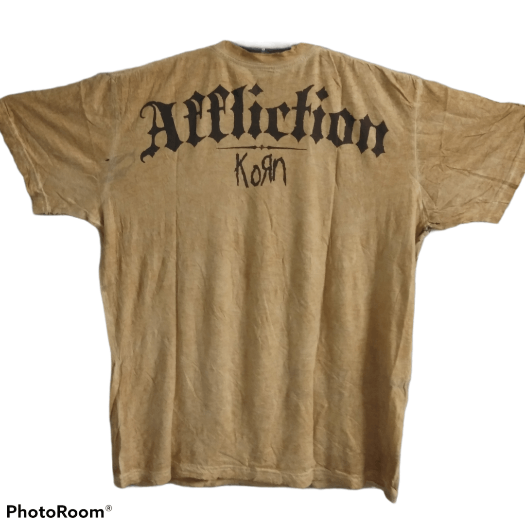 Affliction × Band Tees rare affliction X Korn band shirt | Grailed
