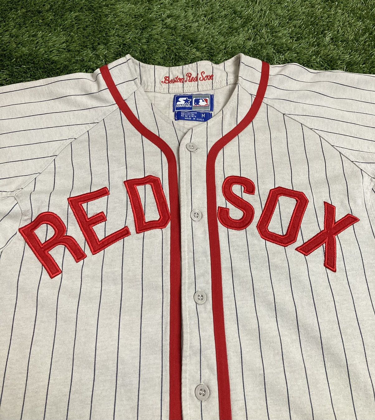 Vintage Vintage Boston Red Sox Pinstripe Starter Baseball Jersey