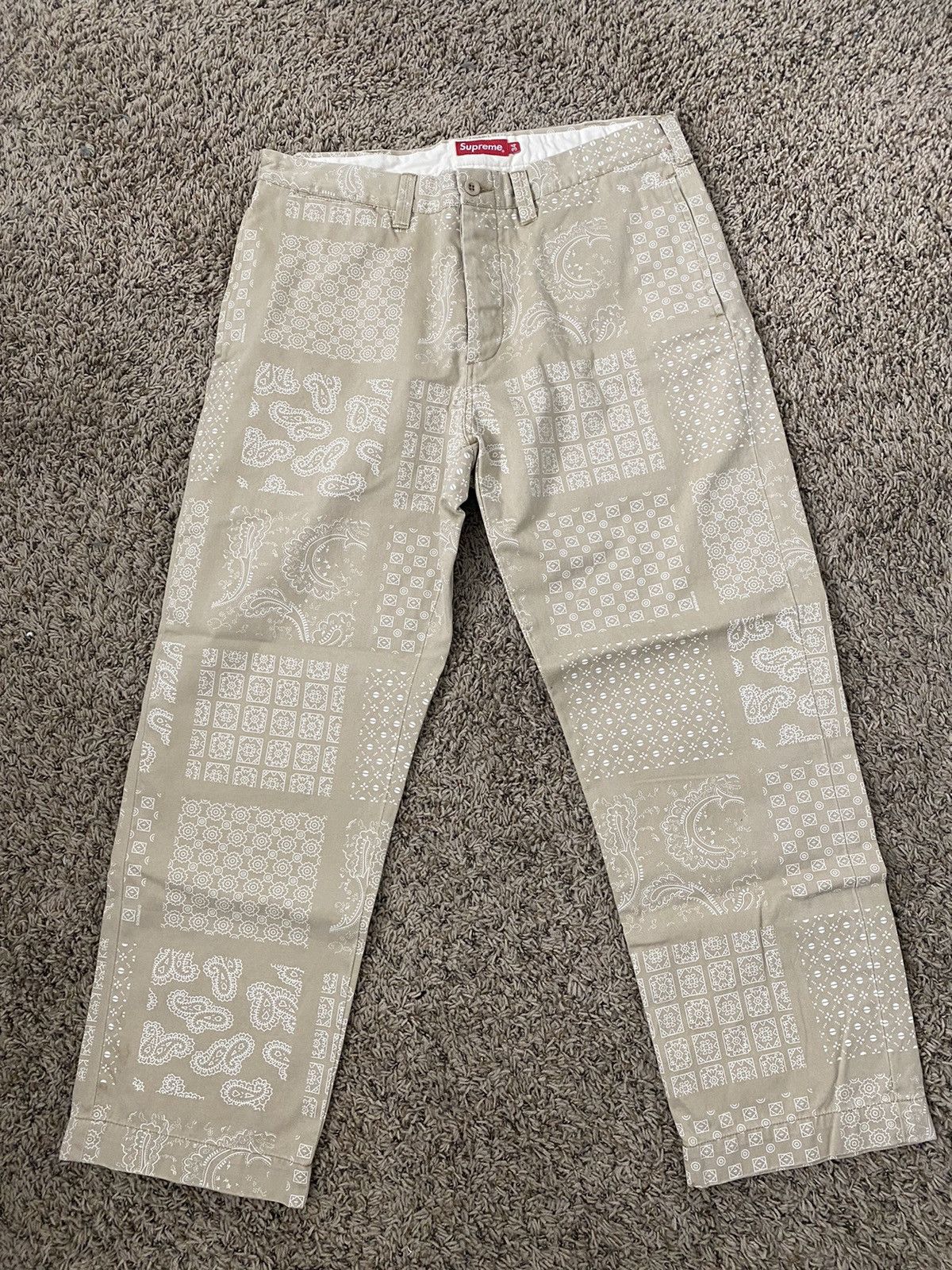 supreme Paisley Grid Chino Pant-