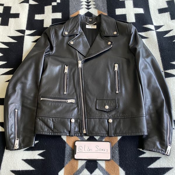 Saint laurent paris leather cheap jacket