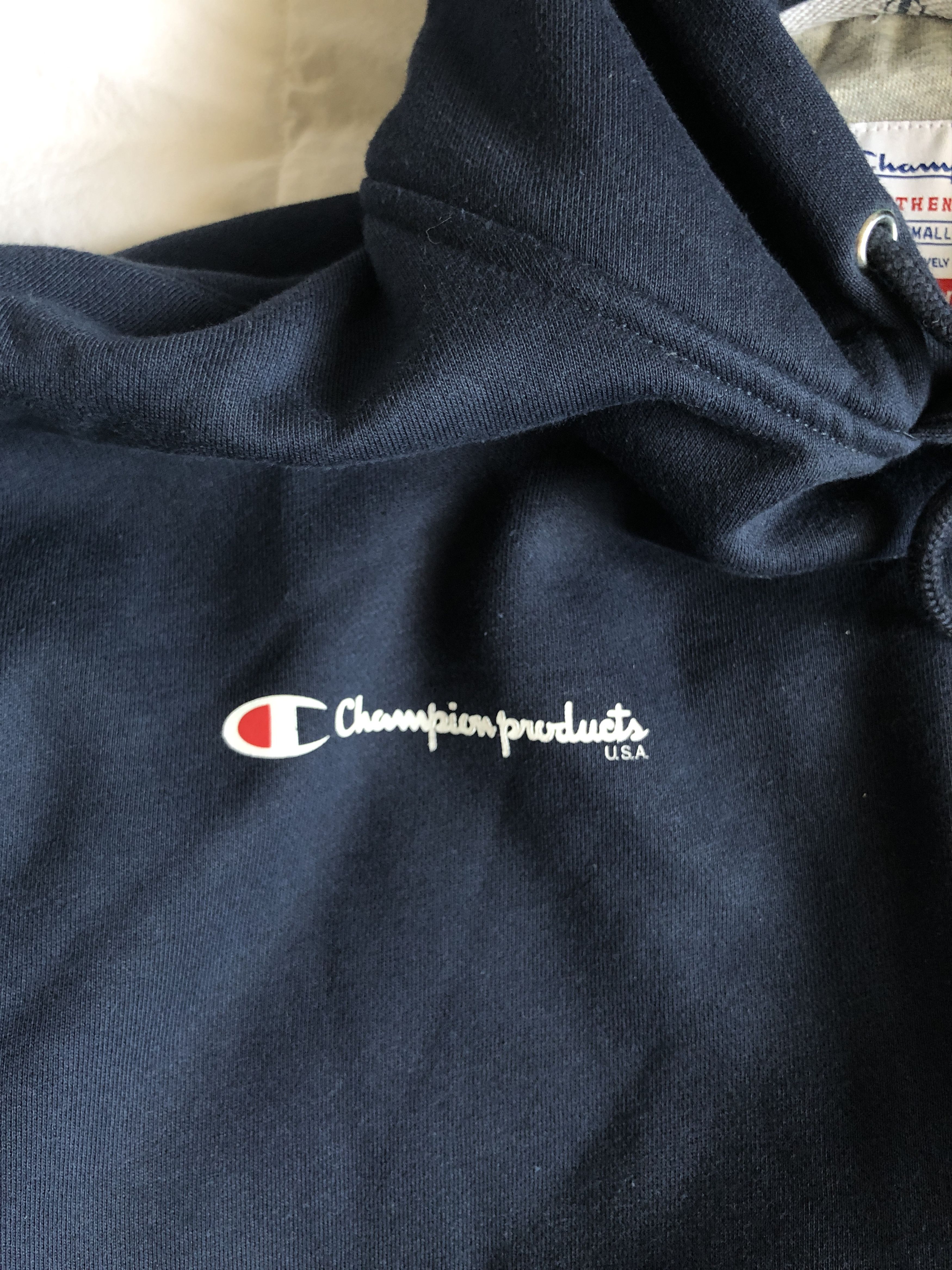 Champion × Supreme Supreme x Champion Hooded Sweatshirt FW16 Size Small Navy Size US S / EU 44-46 / 1 - 3 Thumbnail