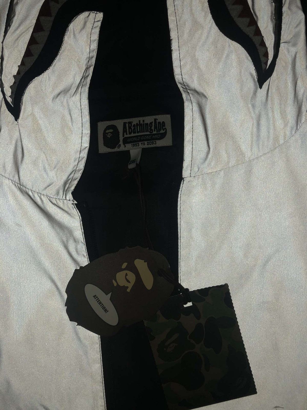 Bape REFLECTOR SHARK HOODIE JACKET Size US XXL / EU 58 / 5 - 8 Thumbnail