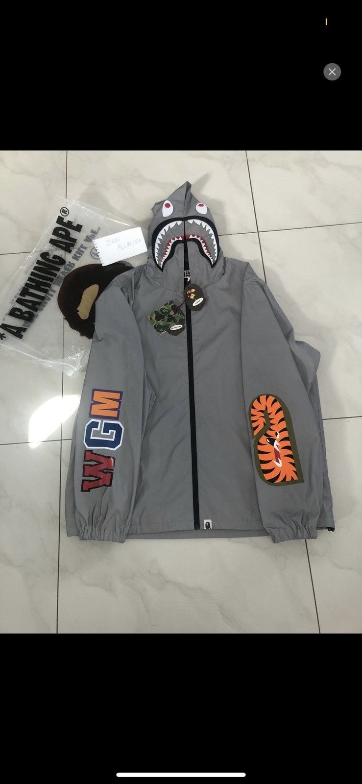 Bape REFLECTOR SHARK HOODIE JACKET Size US XXL / EU 58 / 5 - 1 Thumbnail