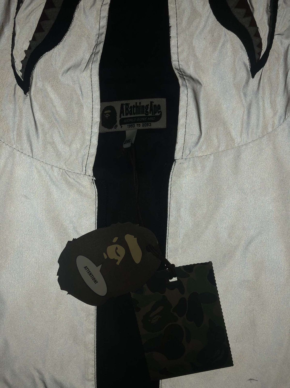 Bape REFLECTOR SHARK HOODIE JACKET Size US XXL / EU 58 / 5 - 6 Thumbnail
