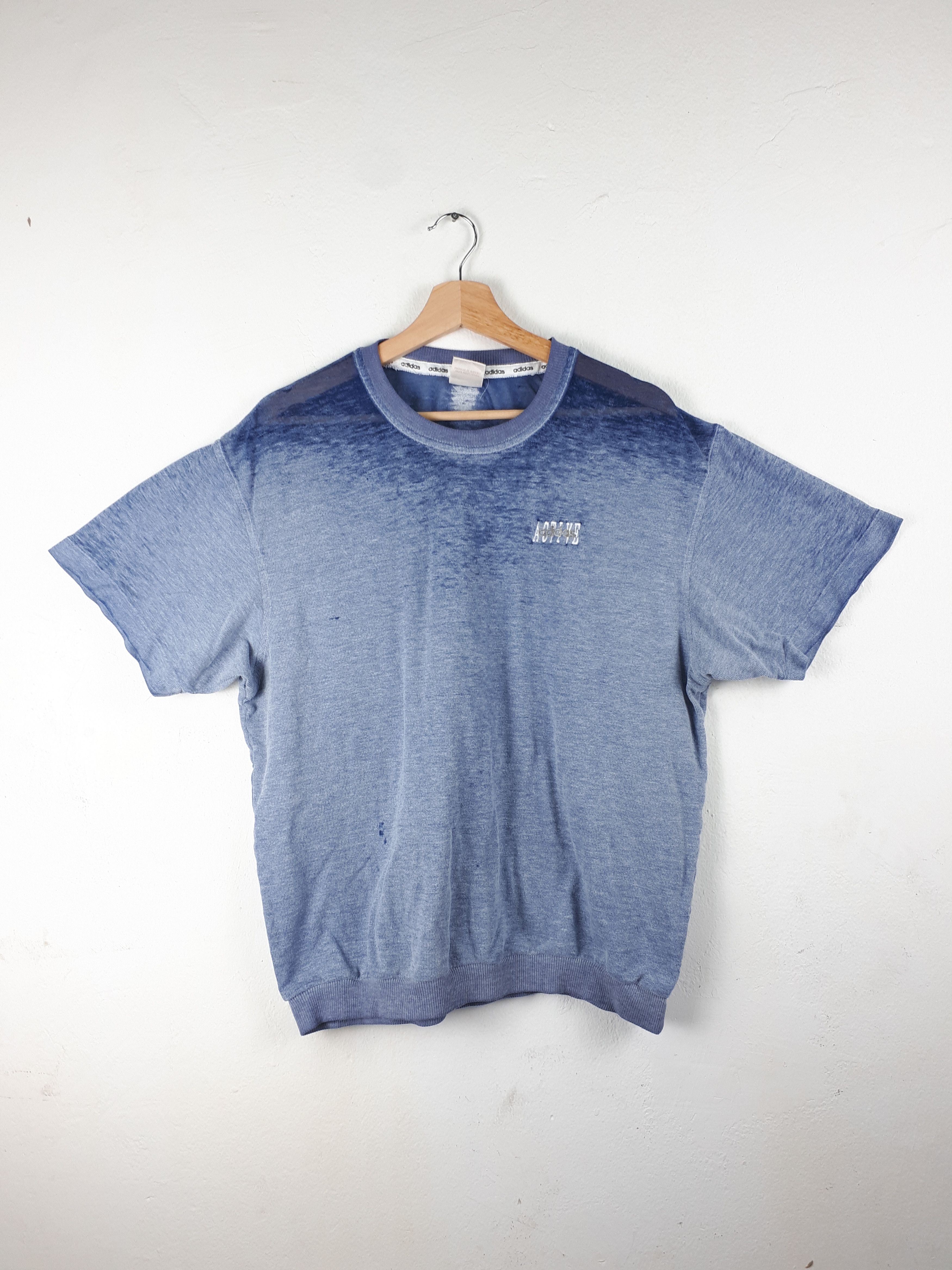Adidas × Descente × Vintage Vintage Adidas Spell Out Tee Shirt Size US M / EU 48-50 / 2 - 1 Thumbnail