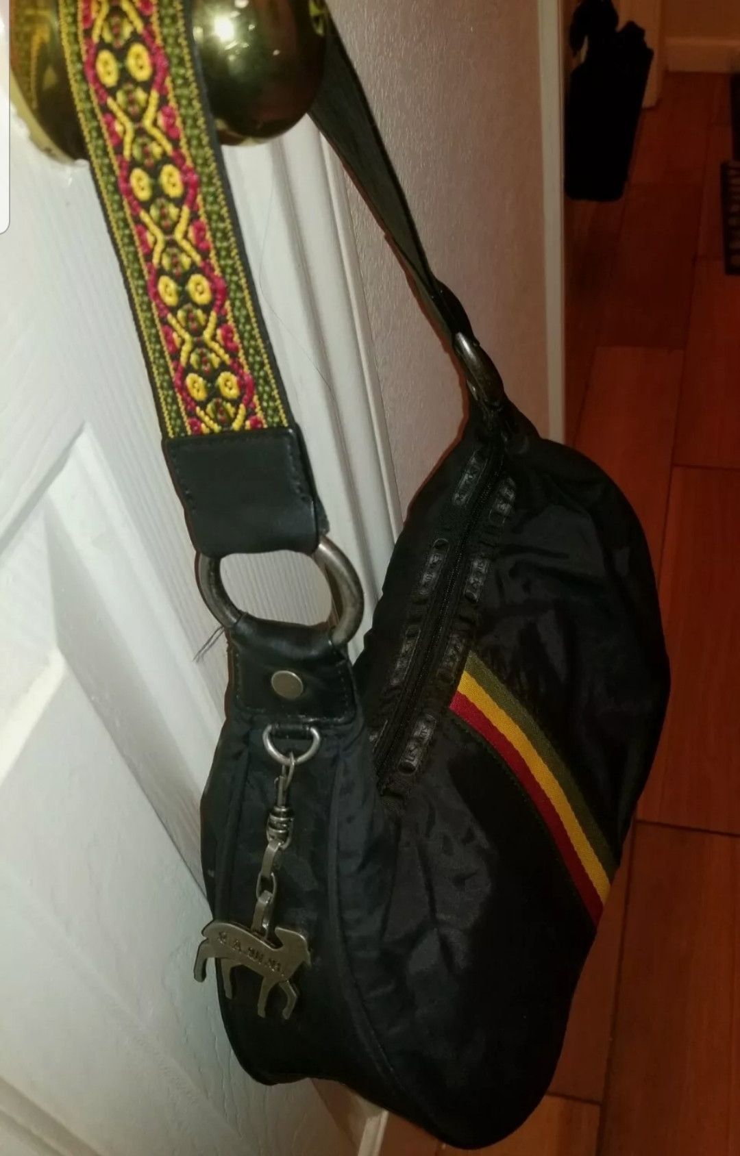 L.A.M.B. Rare L.A.M.B. LeSportsal Guitar Gwen Stefani Rasta Hobo Bag |  Grailed