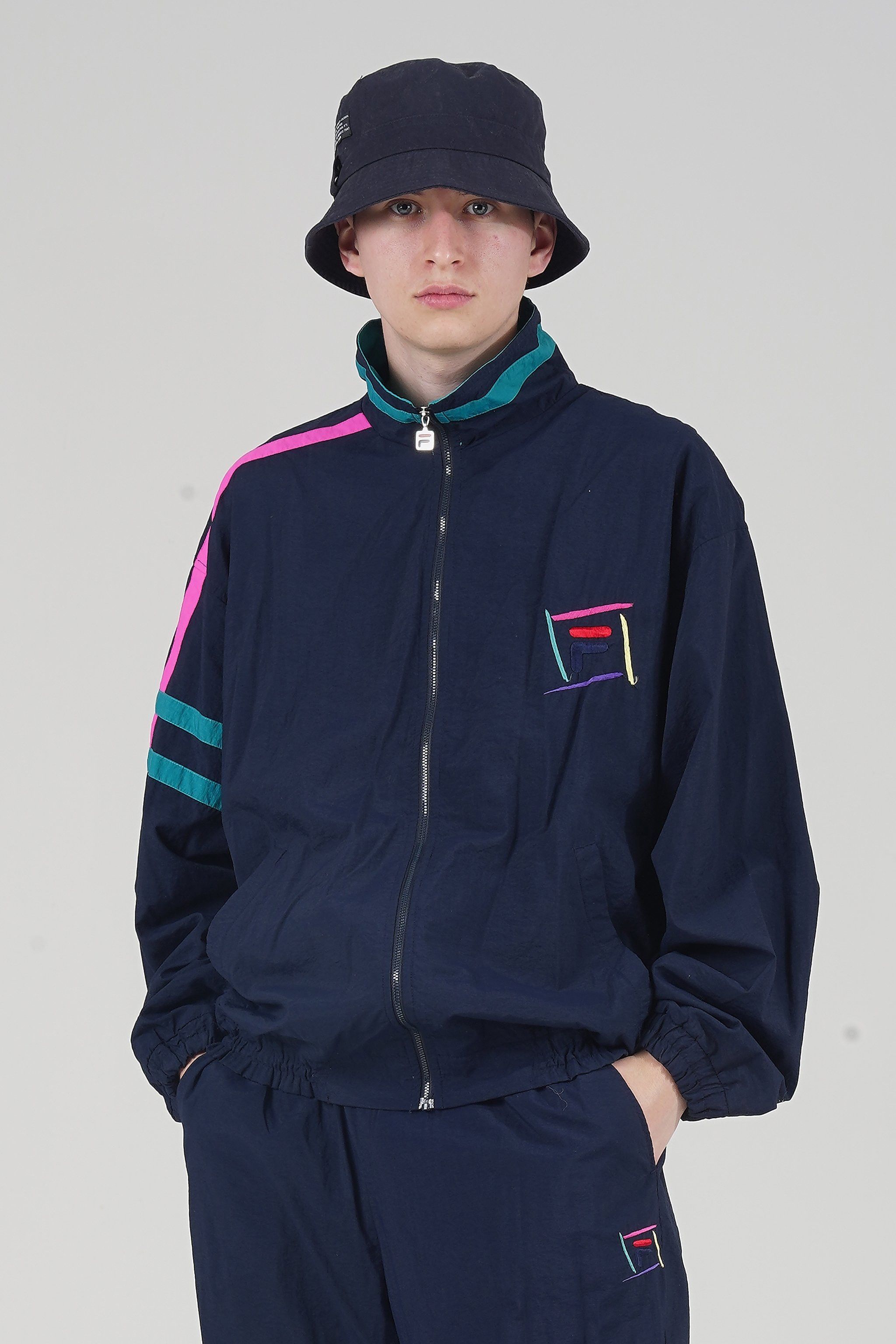 motor verzameling Verlammen fila velour tracksuit top 90s een