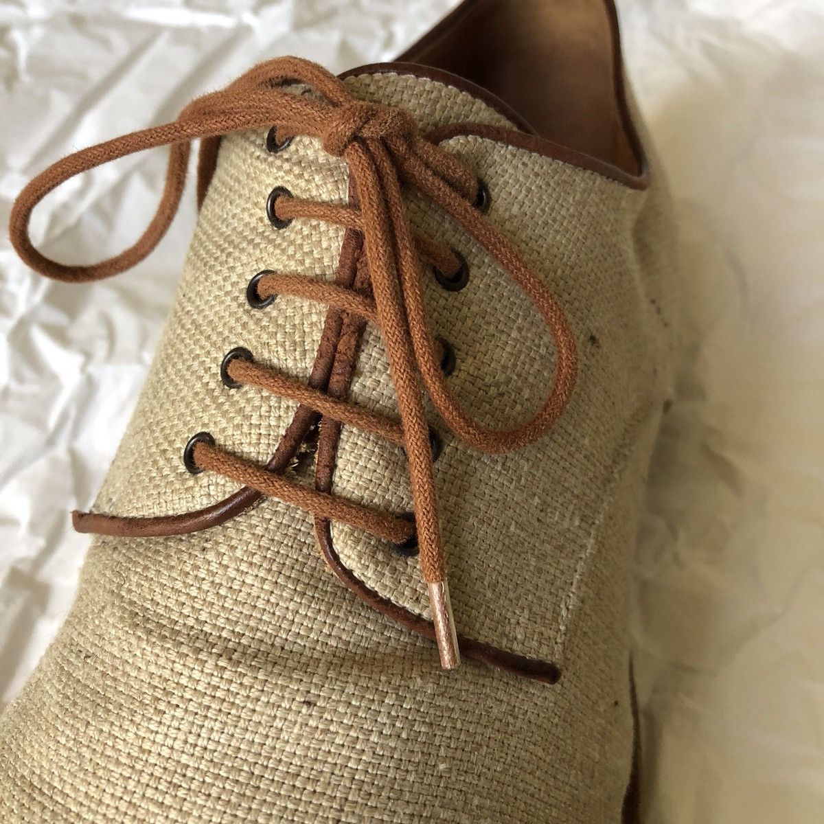 Dries van Noten linen & leather shoes size 45
