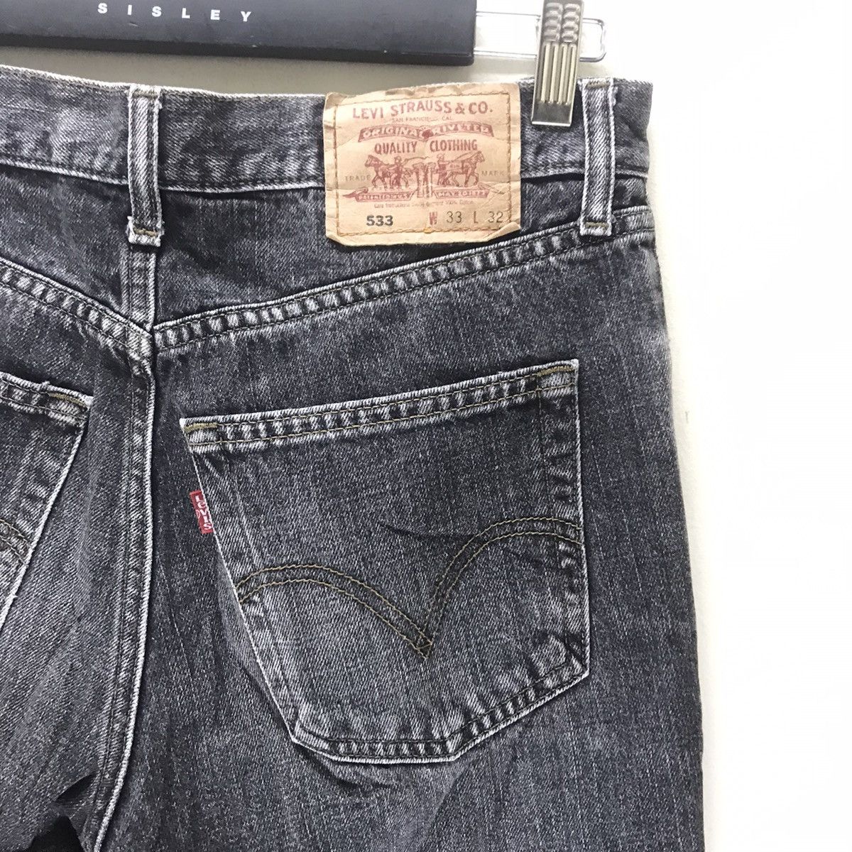 Levi's Vintage Levis 533 Faded Black Jeans Made in Japan Size US 32 / EU 48 - 5 Thumbnail