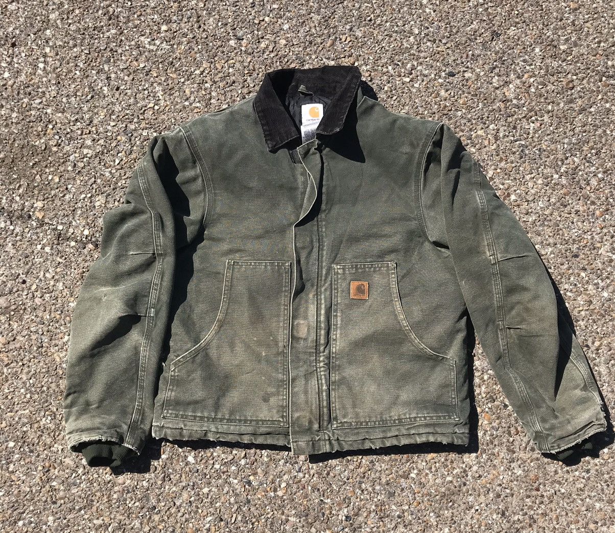 Vintage Carhartt coat j97 moss | Grailed