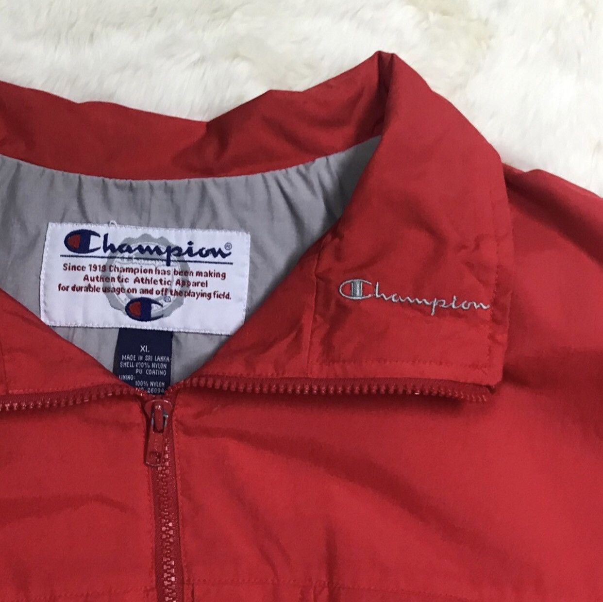 Champion × Vintage Vintage 90s CHAMPION Zip Up Jacket / Parka - Zipper Pockets Size US XL / EU 56 / 4 - 1 Thumbnail