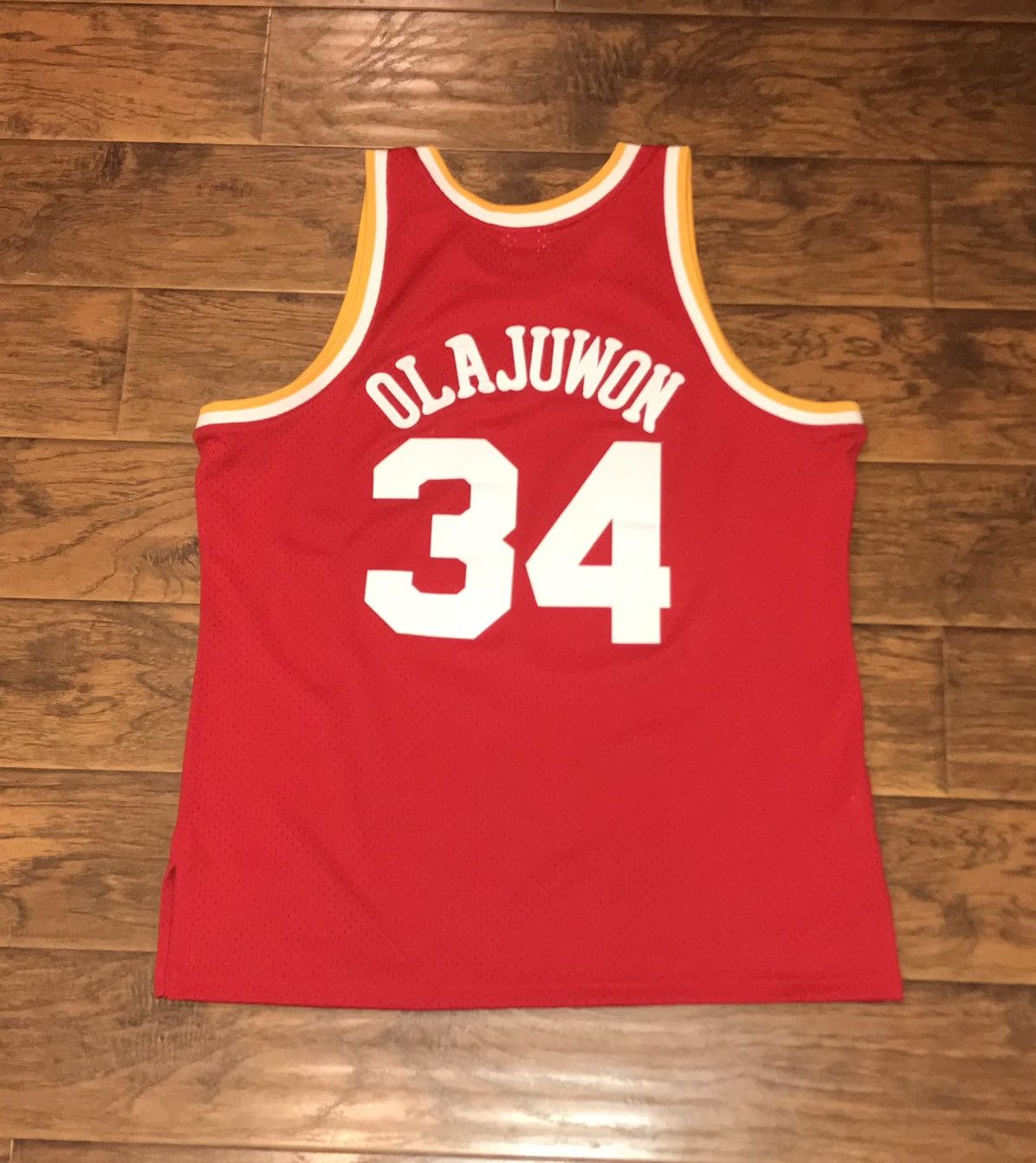 Mitchell & Ness Houston Rockets Road 1993-94 Hakeem Olajuwon Jersey Size US XXL / EU 58 / 5 - 2 Thumbnail