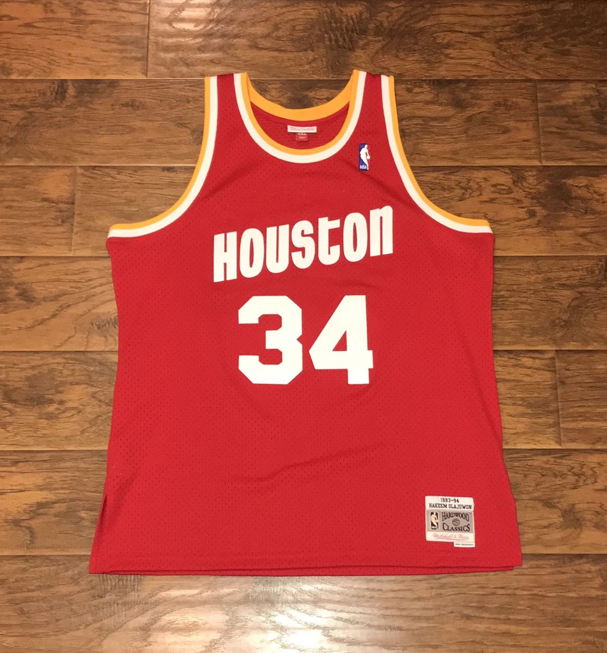 Mitchell & Ness Houston Rockets Road 1993-94 Hakeem Olajuwon Jersey Size US XXL / EU 58 / 5 - 1 Thumbnail